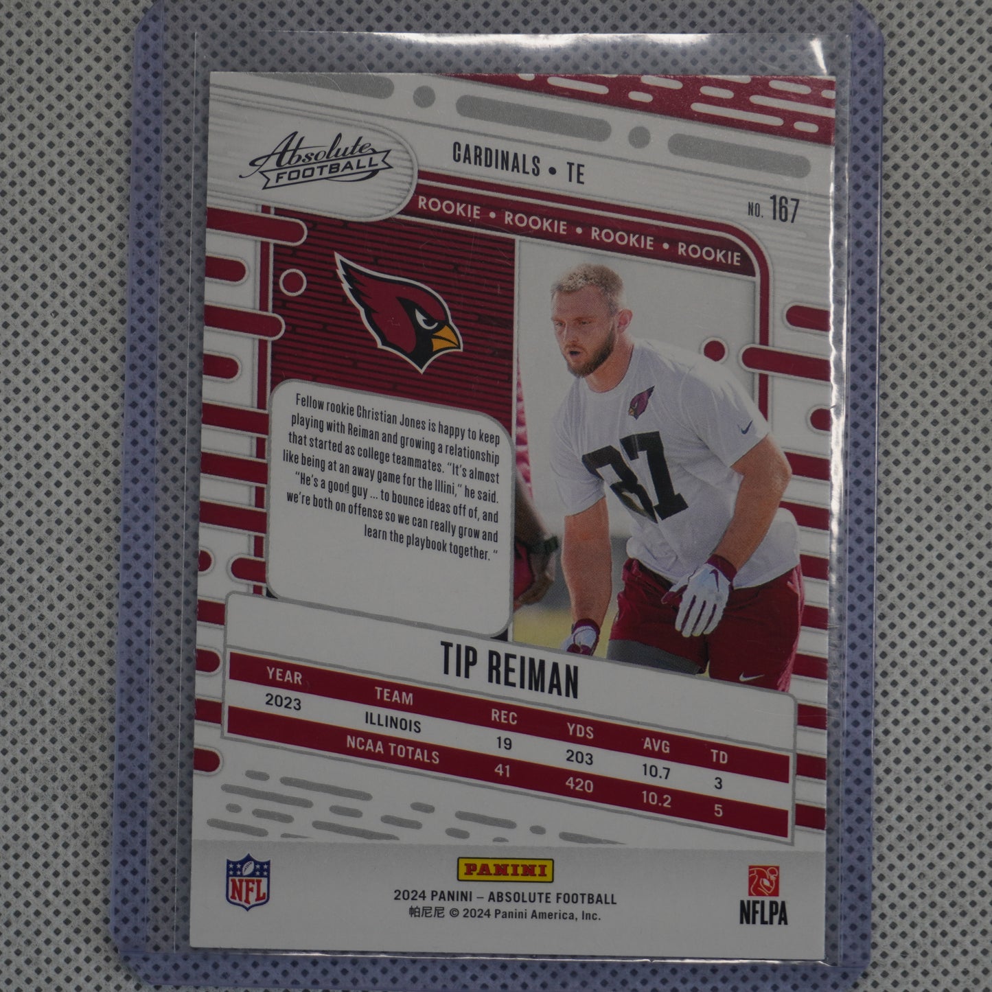 2024 Panini Absolute #167 Tip Reiman Blue Arizona Cardinals