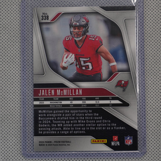 2024 Panini Prizm #338 Jalen McMillan Tampa Bay Buccaneers RC