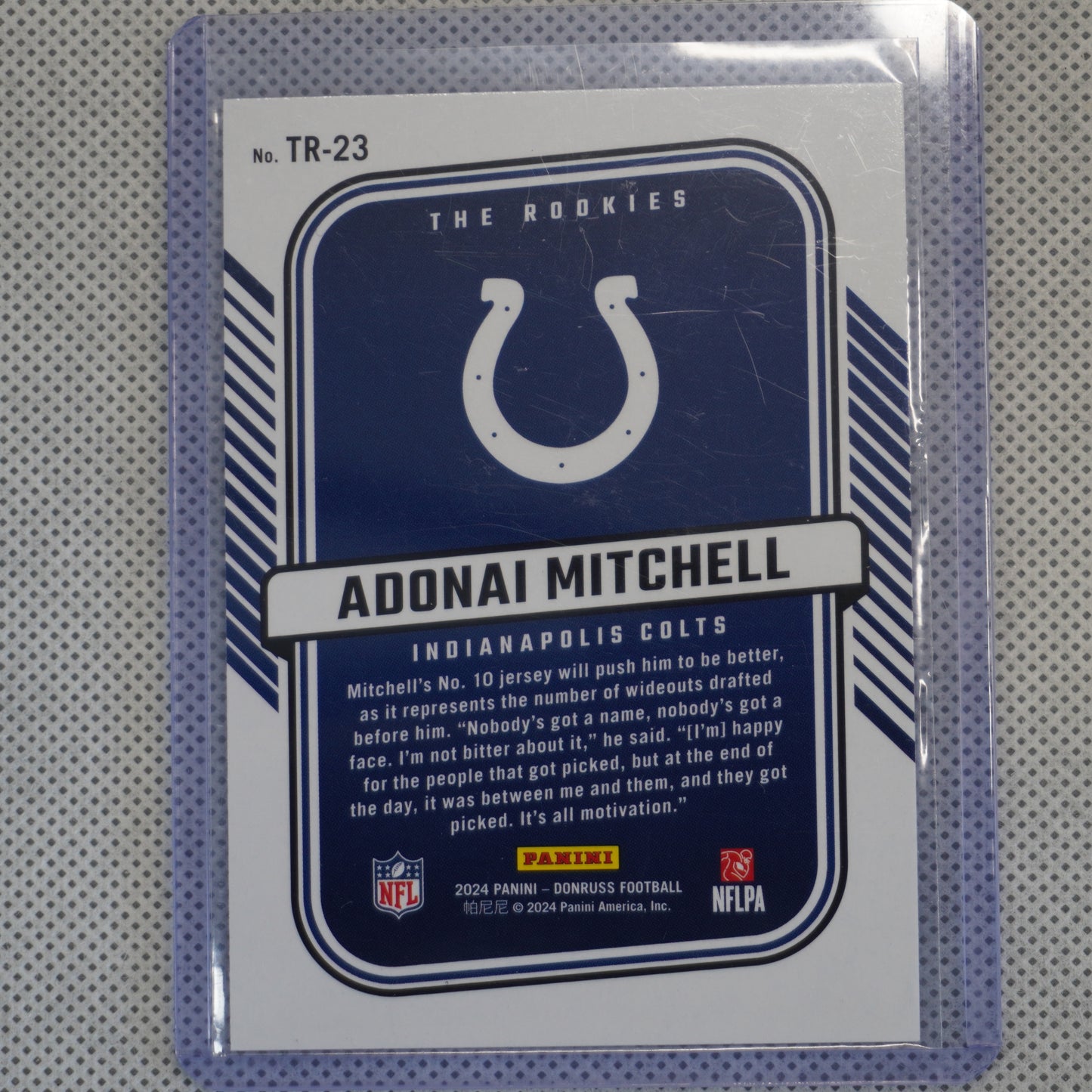 2024 Donruss #TR-23 Adonai Mitchell The Rookies Indianapolis Colts