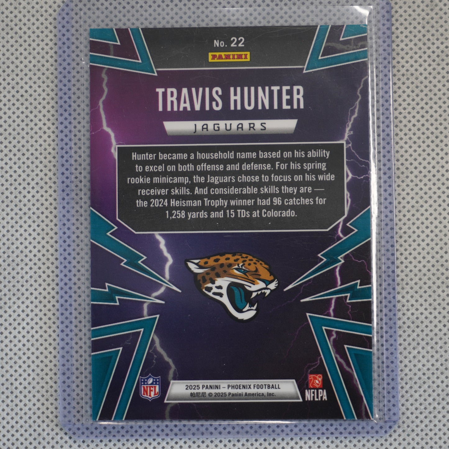2025 Panini Phoenix #22 Travis Hunter Thunderbirds Jacksonville Jaguars