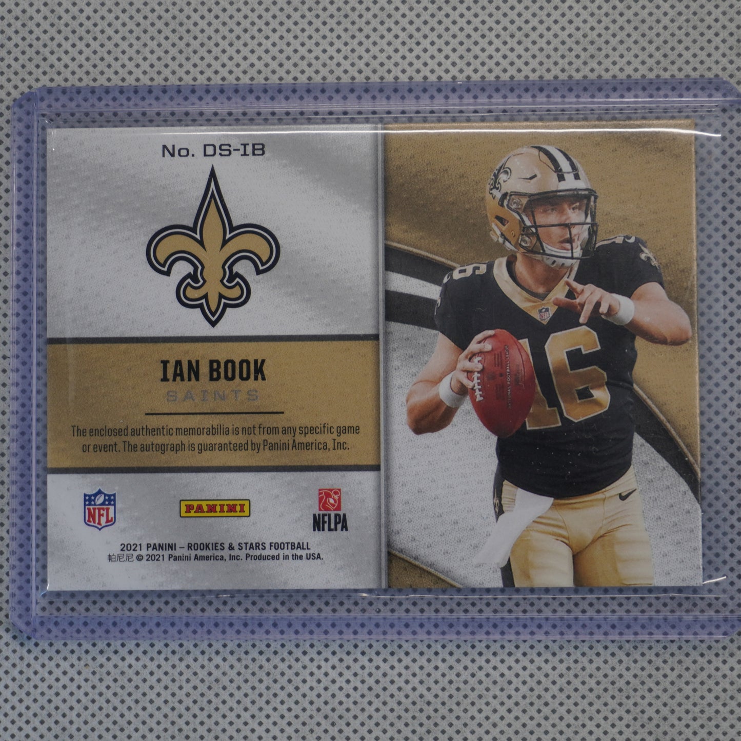 2021 Panini Rookies & Stars #DS-IB Ian Book Dress for Success #/99 New Orleans Saints SN,MEM,AU