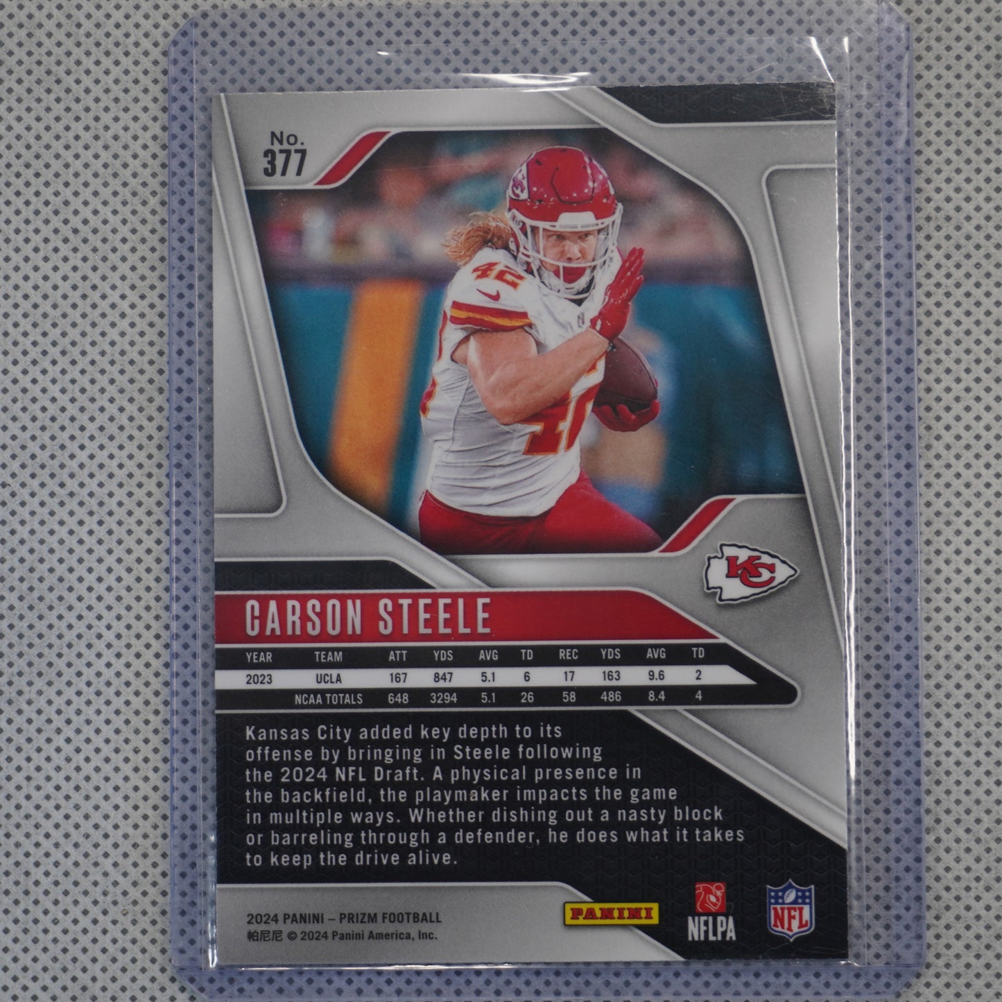 2024 Panini Prizm #377 Carson Steele Kansas City Chiefs RC