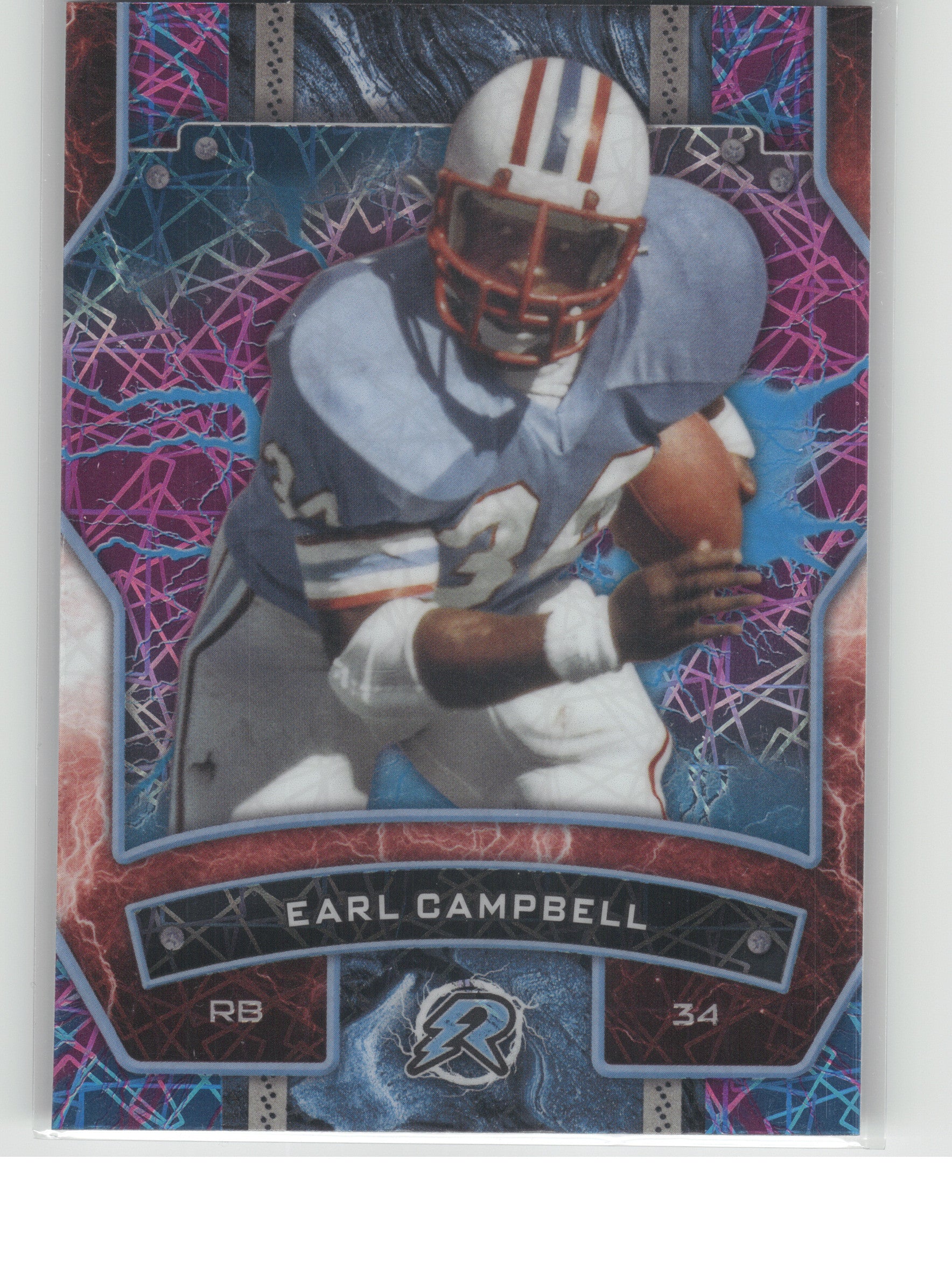 BLAQUE SPURM featuring FYNE レア 2024 Topps Resurgence #40 Earl Campbell Sky Blue & Pink Shock