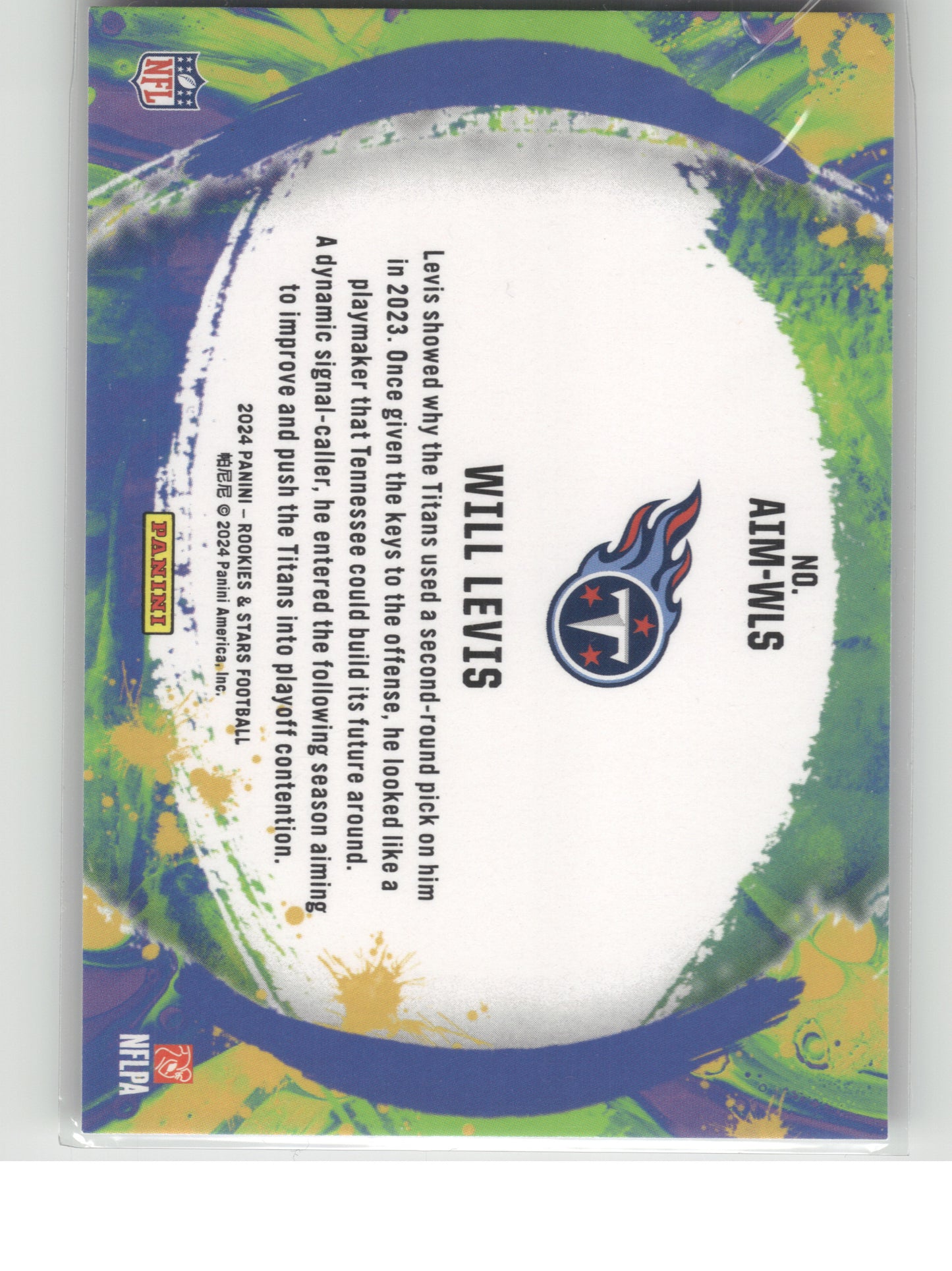 2024 Panini Rookies & Stars #AIM-WLS Will Levis Artistry in Motion Tennessee Titans