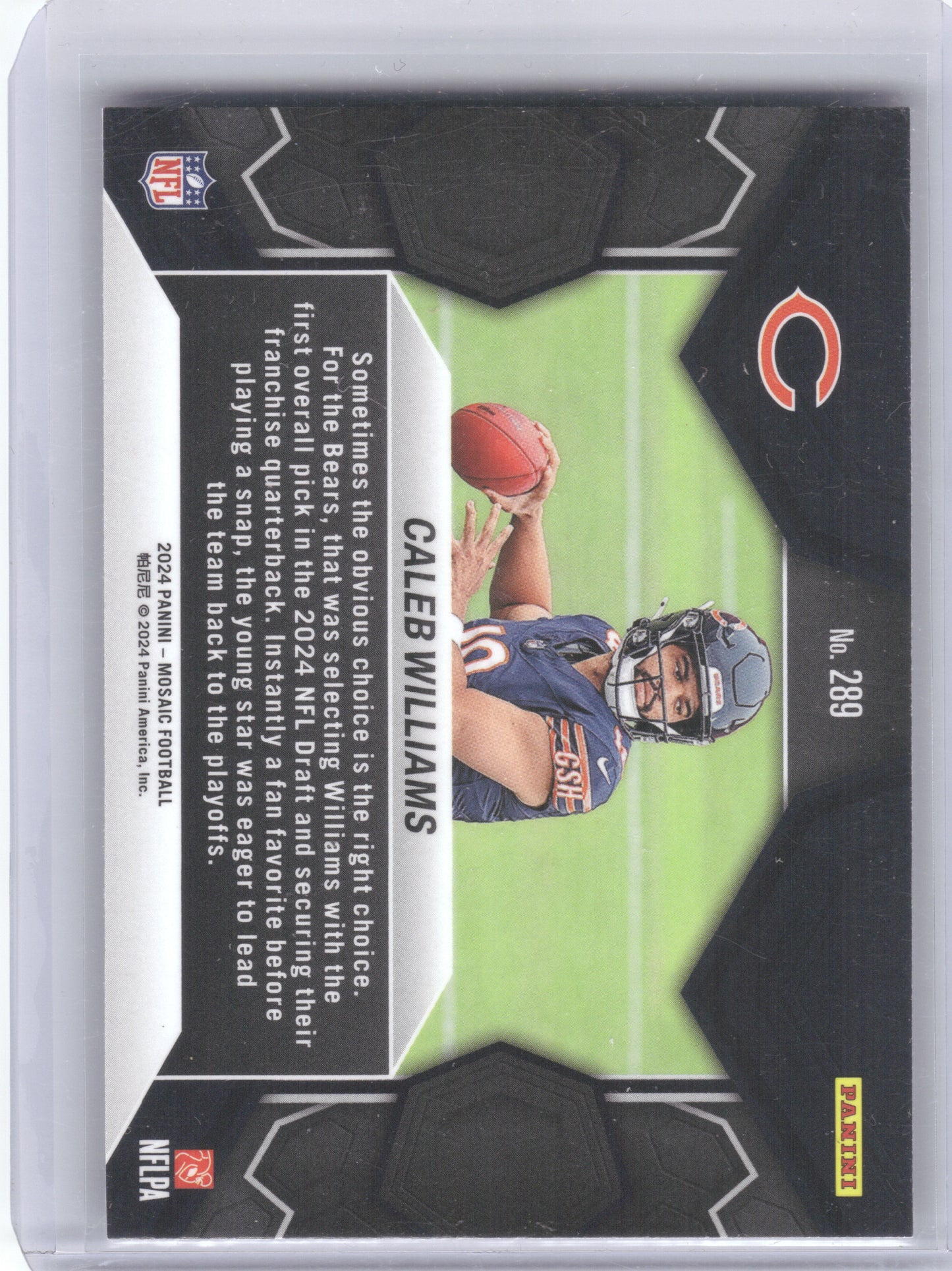 2024 Panini Mosaic #289 Caleb Williams Chicago Bears