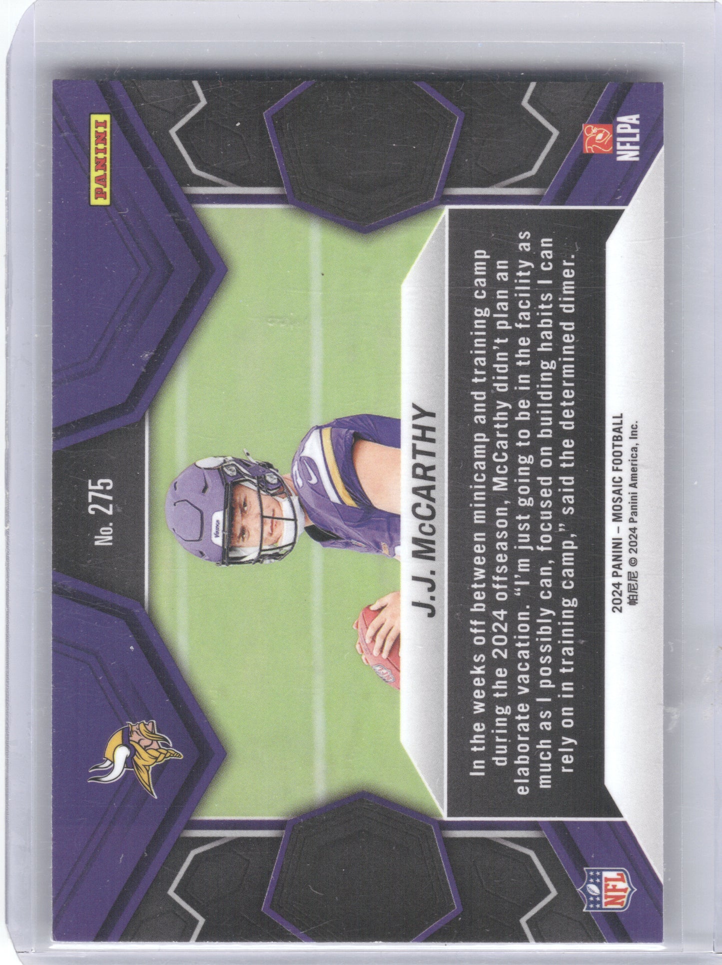 2024 Panini Mosaic #275 J.J. McCarthy Minnesota Vikings