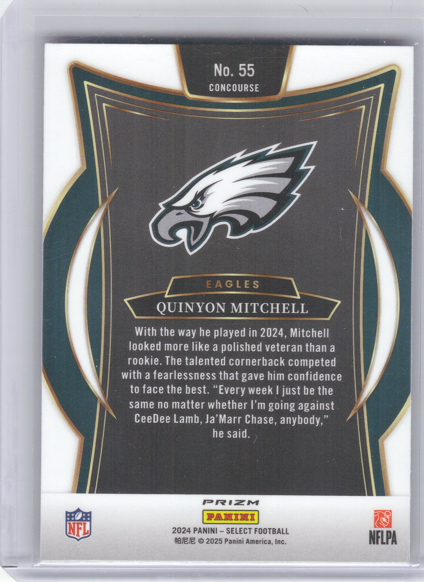 2024 Panini Select #55 Quinyon Mitchell Disco Prizm Philadelphia Eagles RC