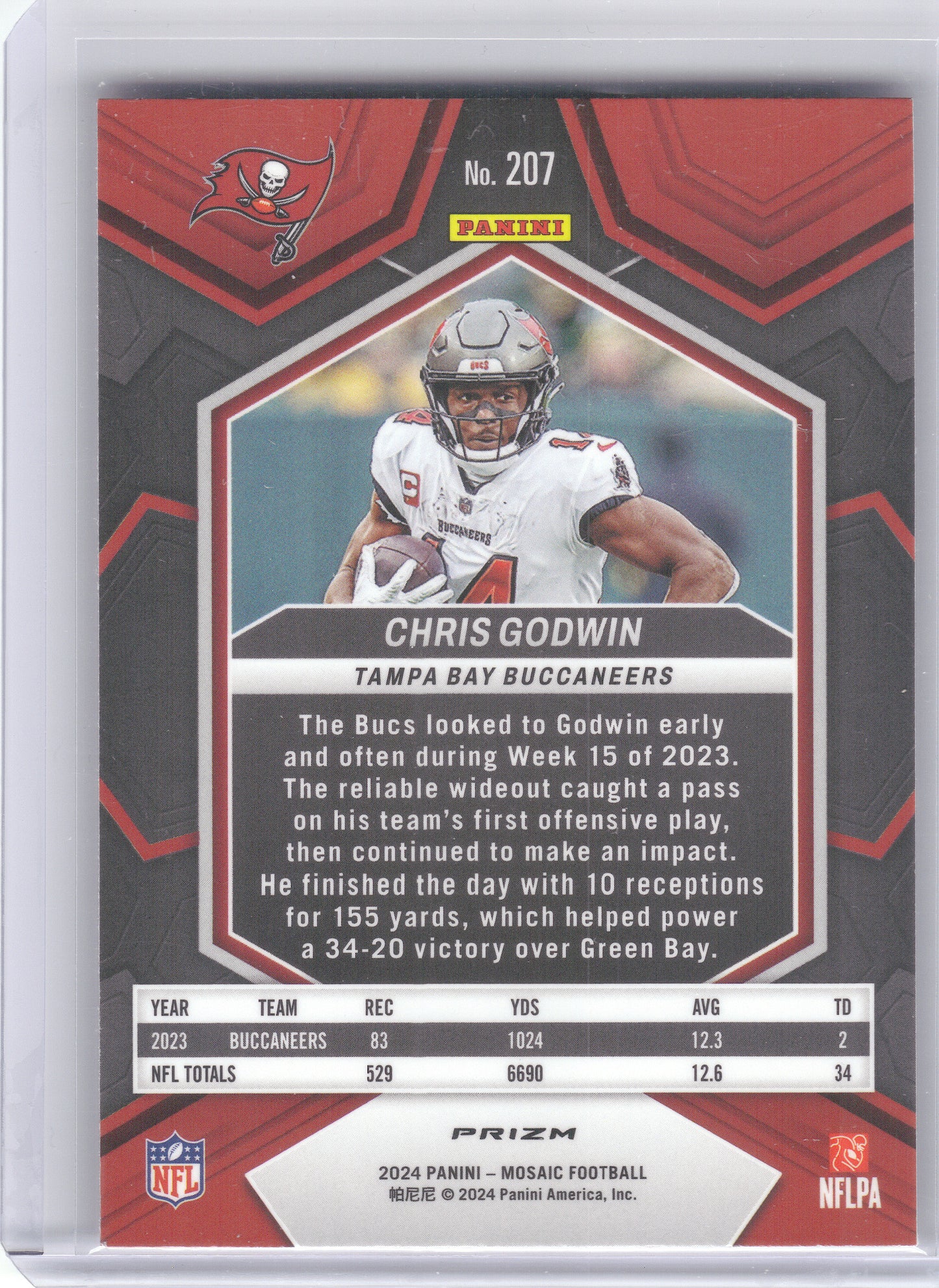 2024 Panini Mosaic #207 Chris Godwin Mosaic Camo Pink Tampa Bay Buccaneers