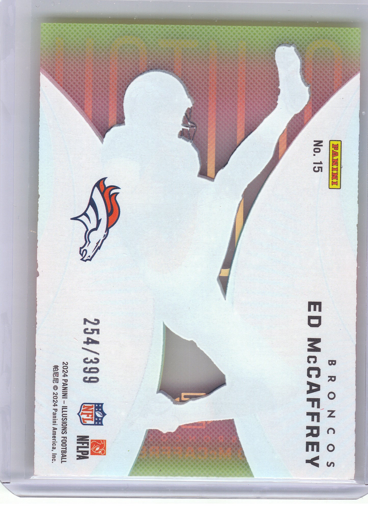 2024 Panini Illusions #15 Ed McCaffrey Clutch Pink #/399 Denver Broncos SN