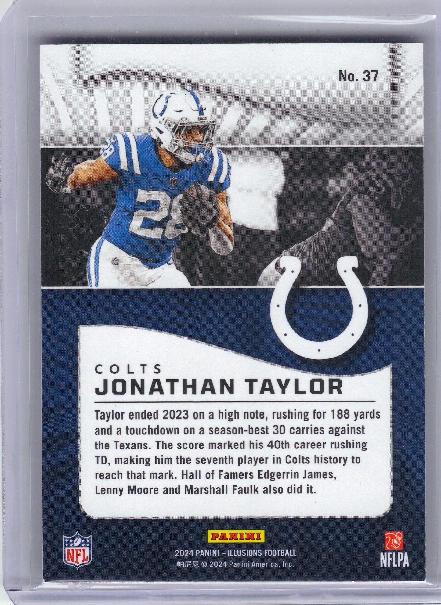 2024 Panini Illusions #37 Jonathan Taylor Red Trophy Collection #/175 Indianapolis Colts SN
