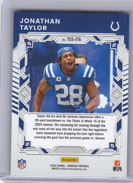 2025 Donruss #TES-JTA Jonathan Taylor The Elite Series Indianapolis Colts