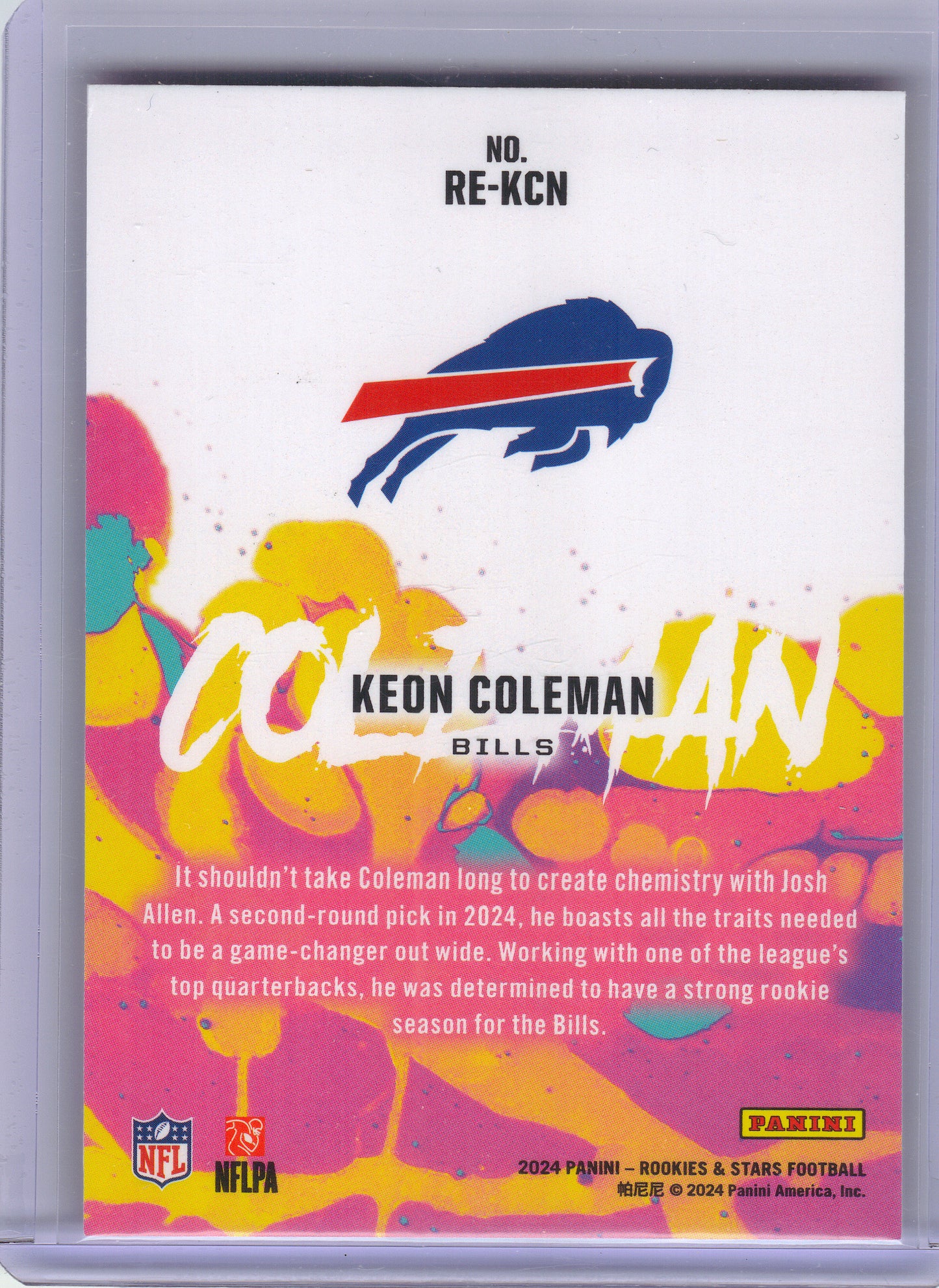 2024 Panini Rookies & Stars #RE-KCN Keon Coleman Rookie Exclusive Buffalo Bills