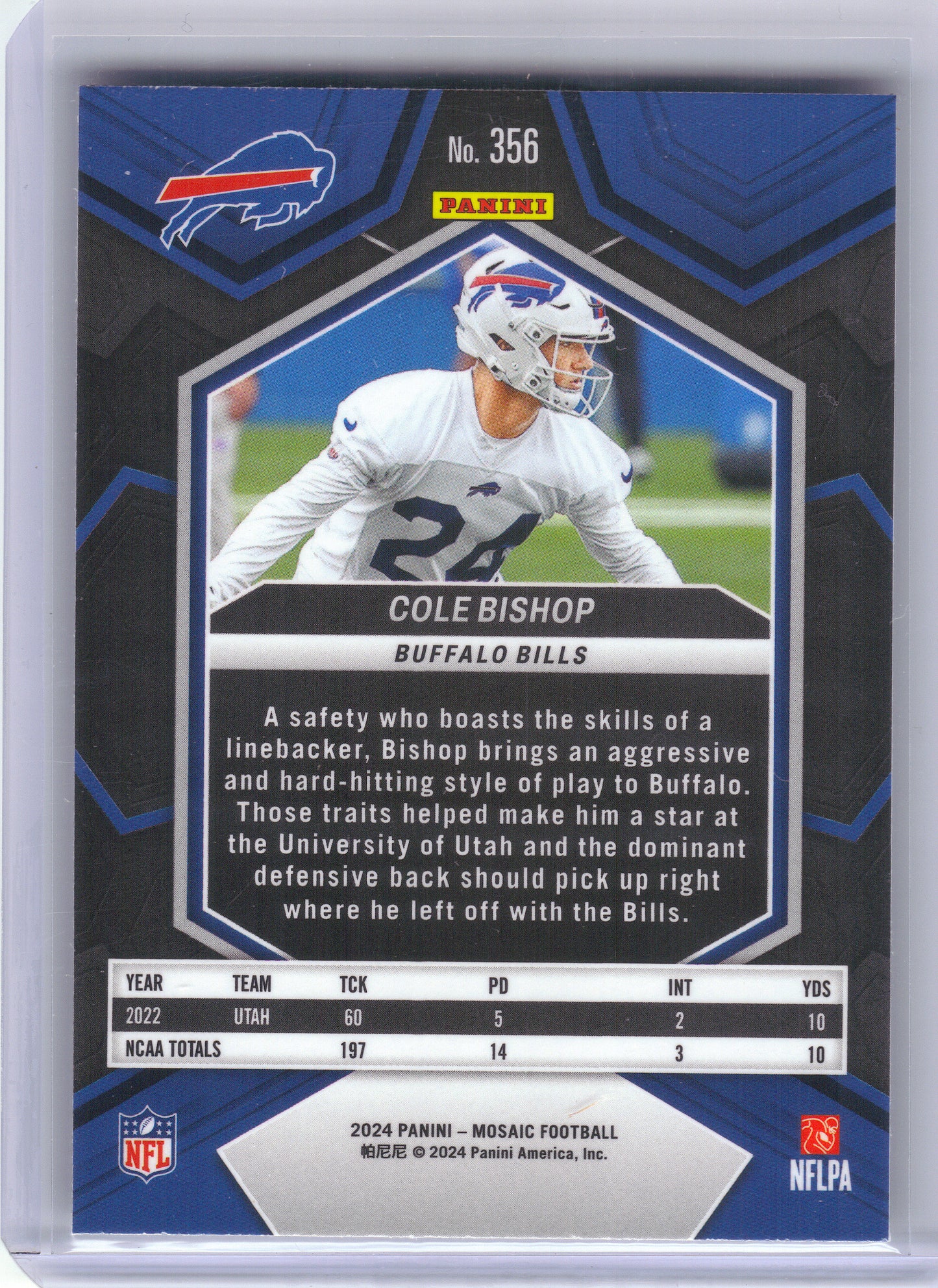 2024 Panini Mosaic #356 Cole Bishop Buffalo Bills RC