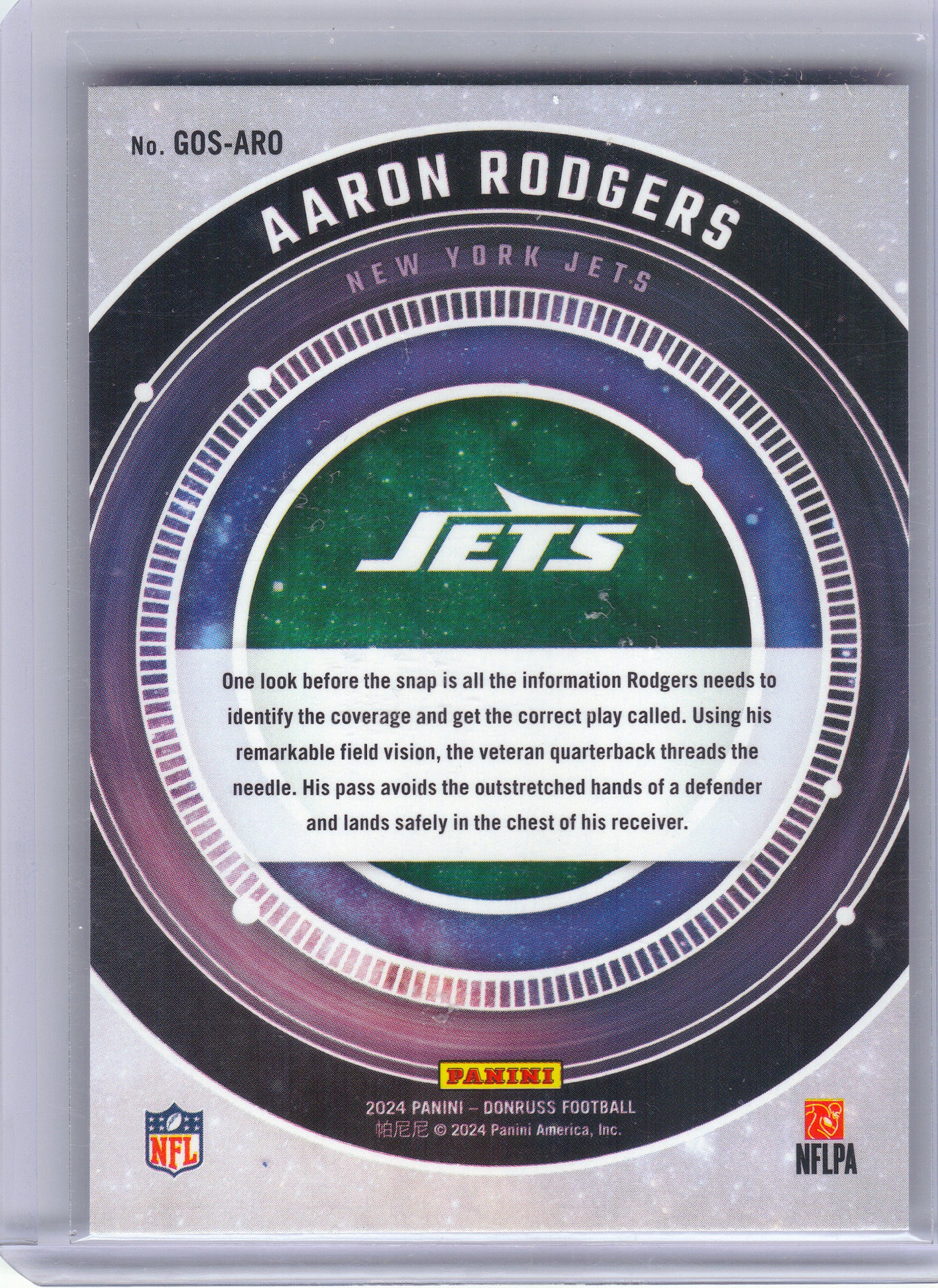2024 Donruss #GOS-ARO Aaron Rodgers Galaxy of Stars New York Jets