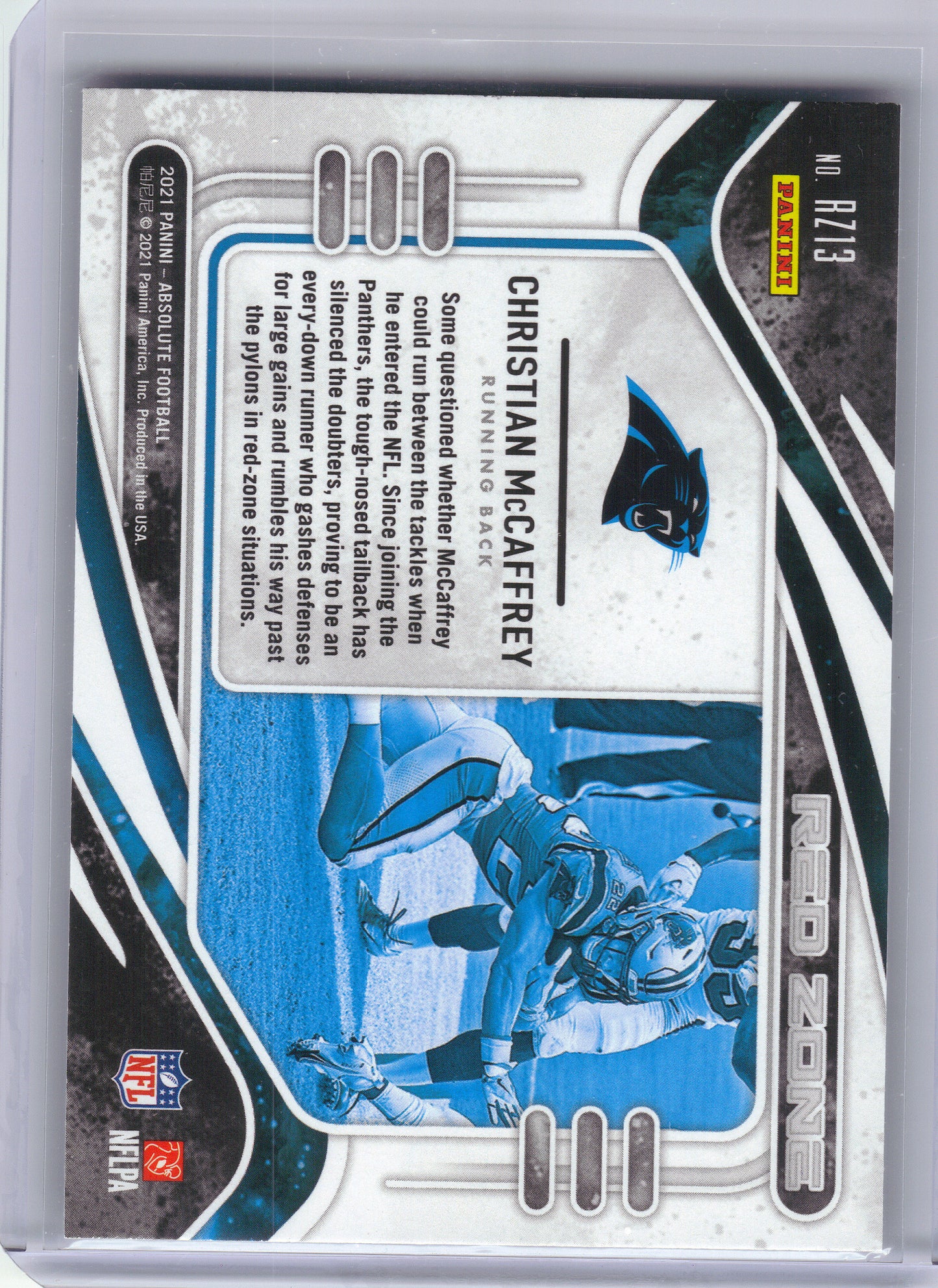 2021 Panini Absolute #RZ13 Christian McCaffrey Red Zone Carolina Panthers