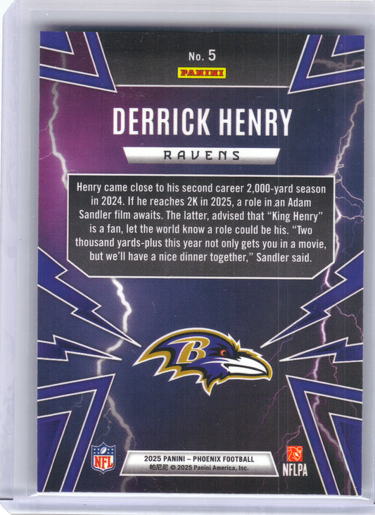 2025 Panini Phoenix #5 Derrick Henry Thunderbirds Baltimore Ravens