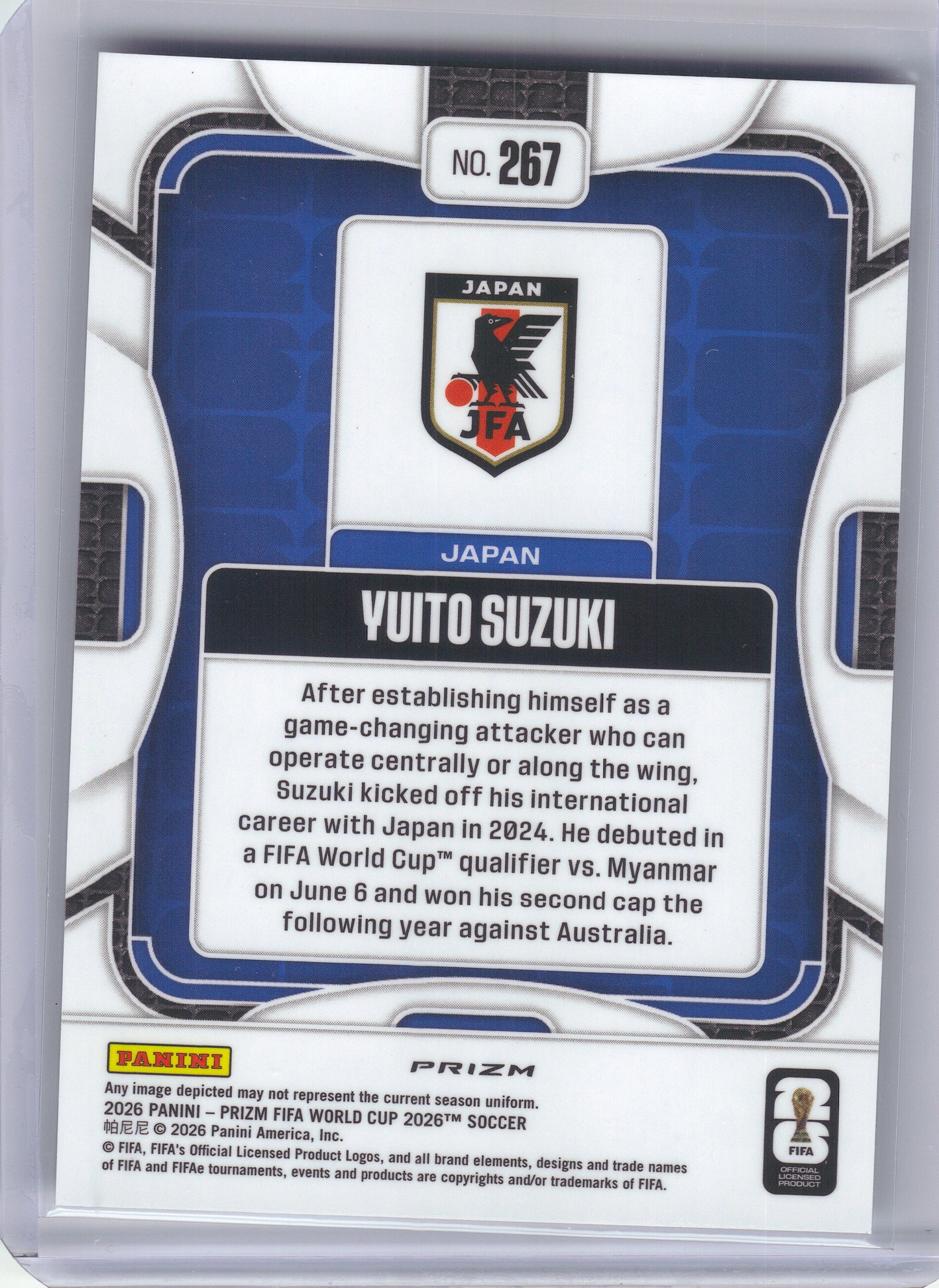2026 Panini Prizm FIFA World Cup #267 Yuito Suzuki Pandora Japan