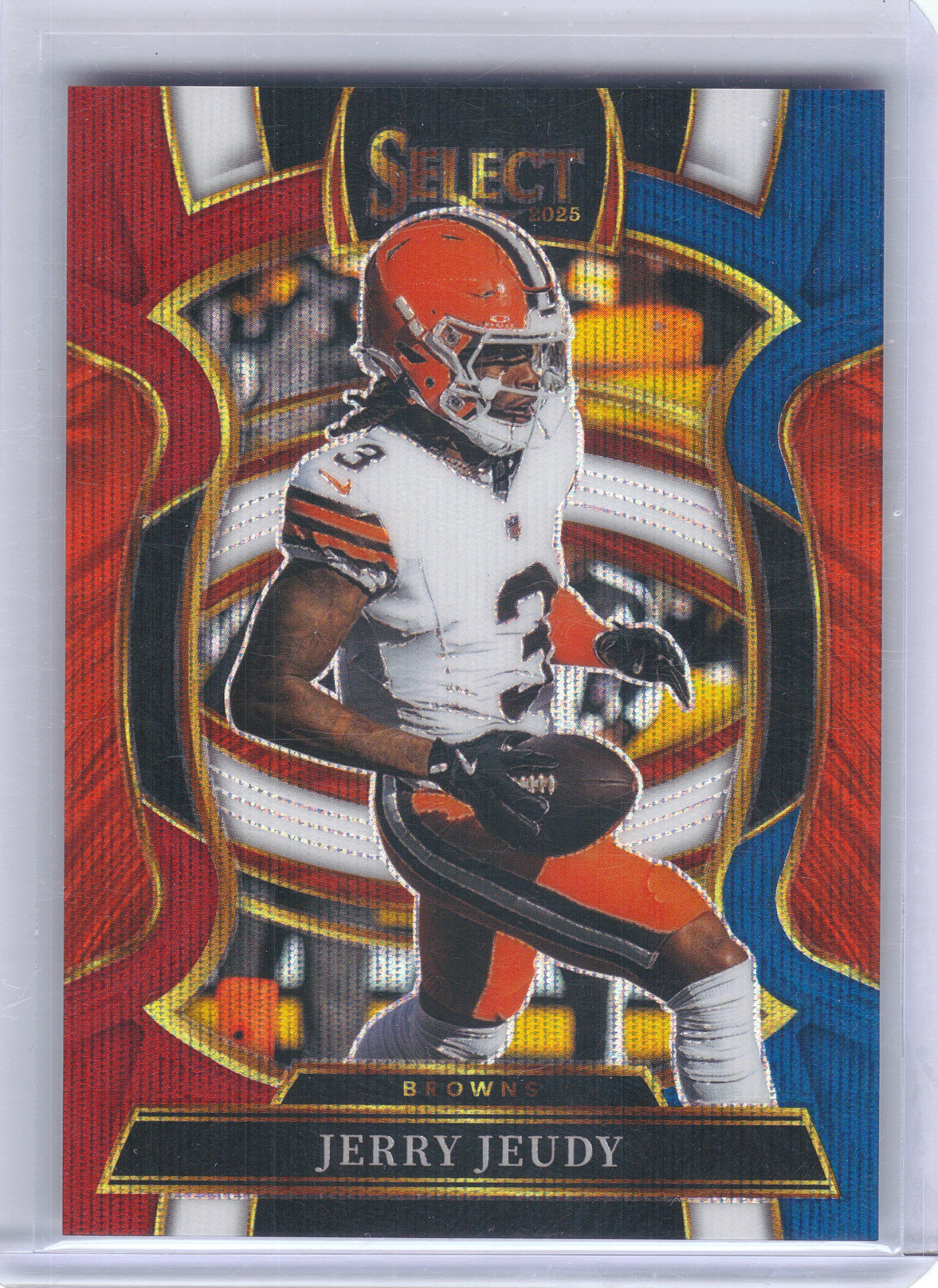2025 Panini Select #56 Jerry Jeudy Tri-Color Prizm #/399 Cleveland