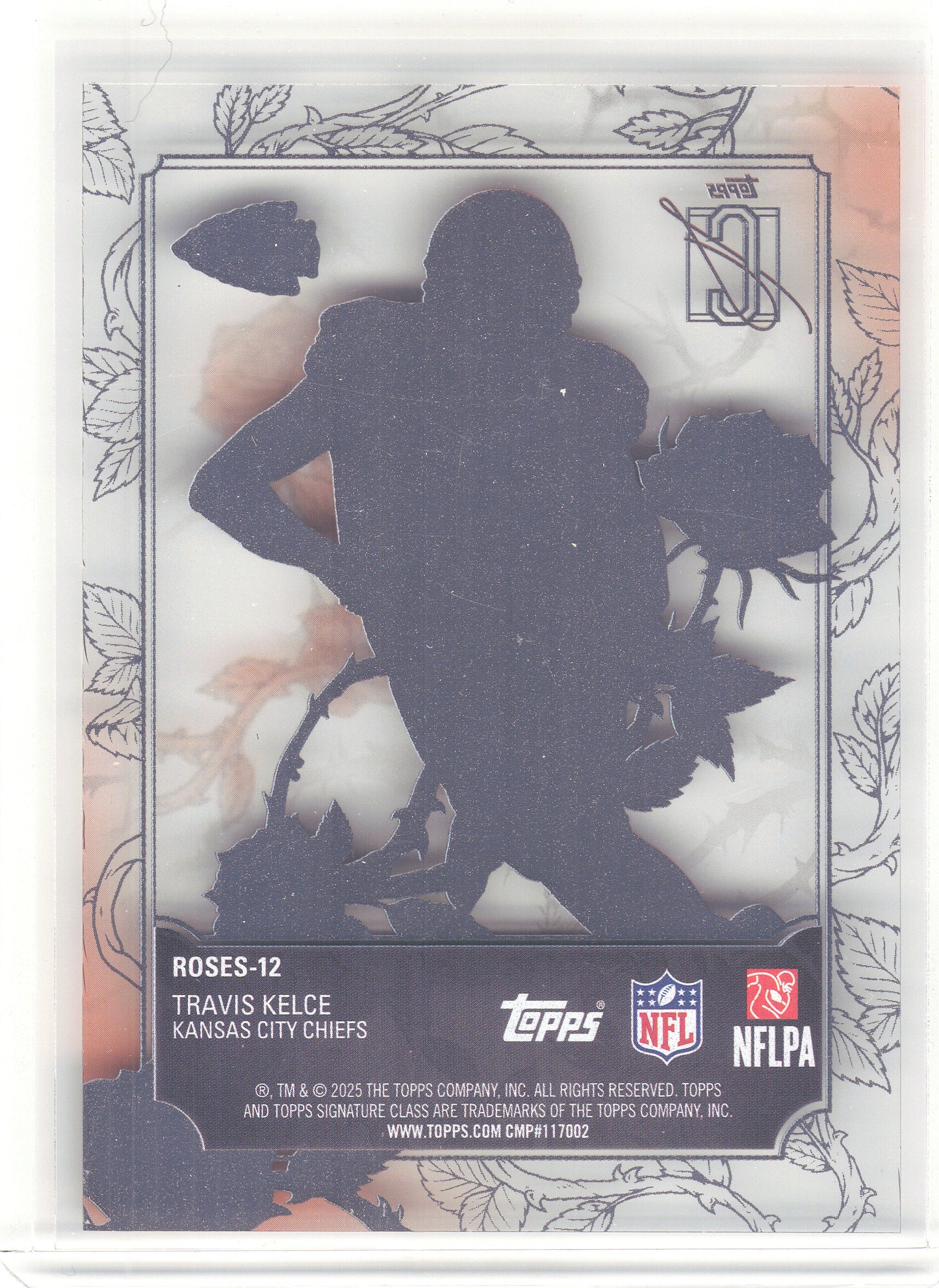 2025 Topps Signature Class #ROSES-12 Travis Kelce Roses Kansas City Chiefs