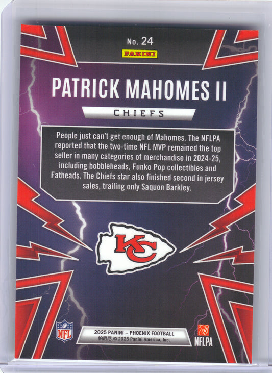2025 Panini Phoenix #24 Patrick Mahomes II Thunderbirds Kansas City Chiefs