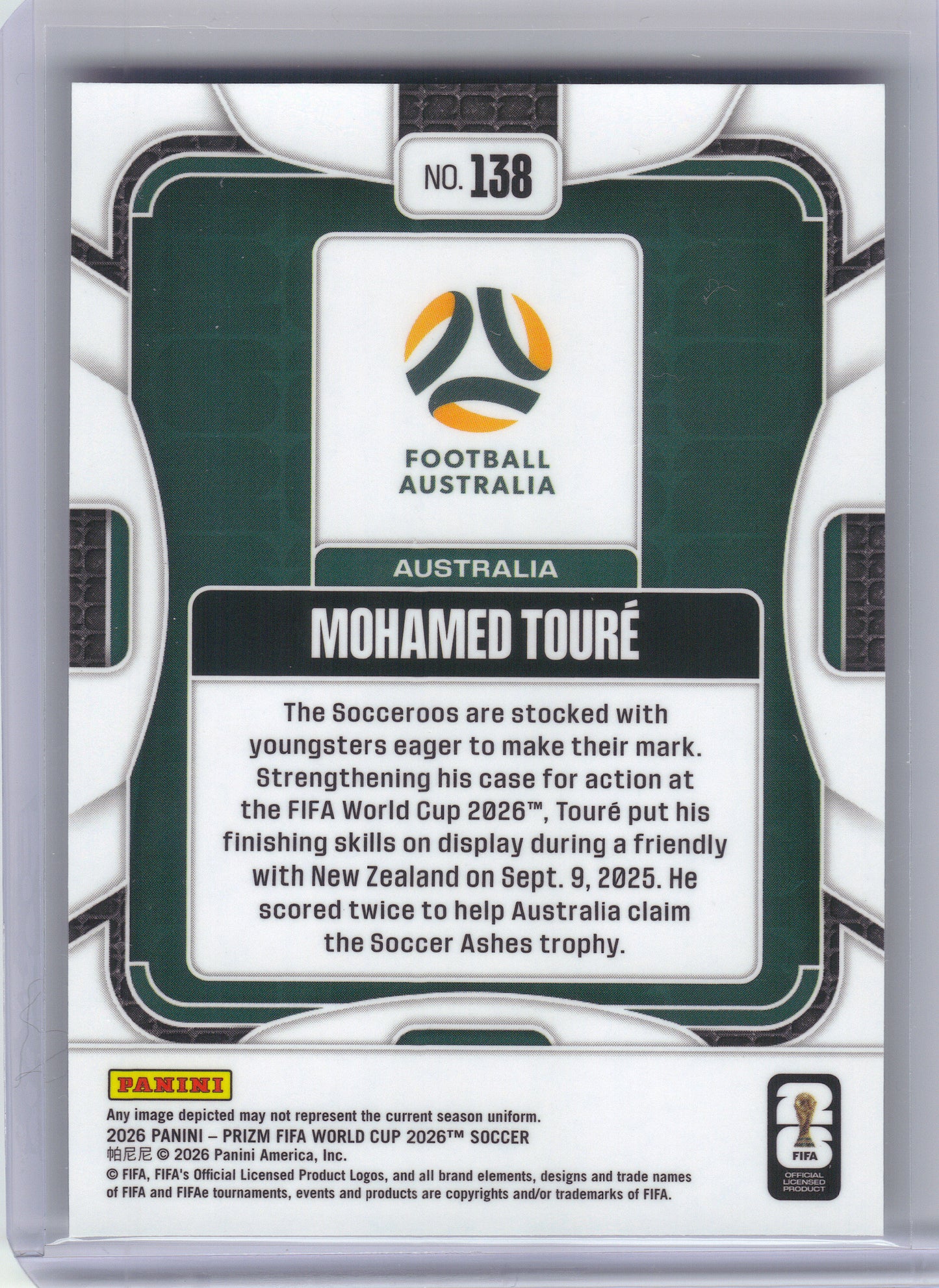 2026 Panini Prizm FIFA World Cup #138 Mohamed Touré Australia