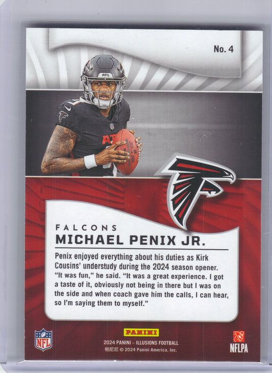 2024 Panini Illusions #4 Michael Penix Jr. 55pt Atlanta Falcons Rookie