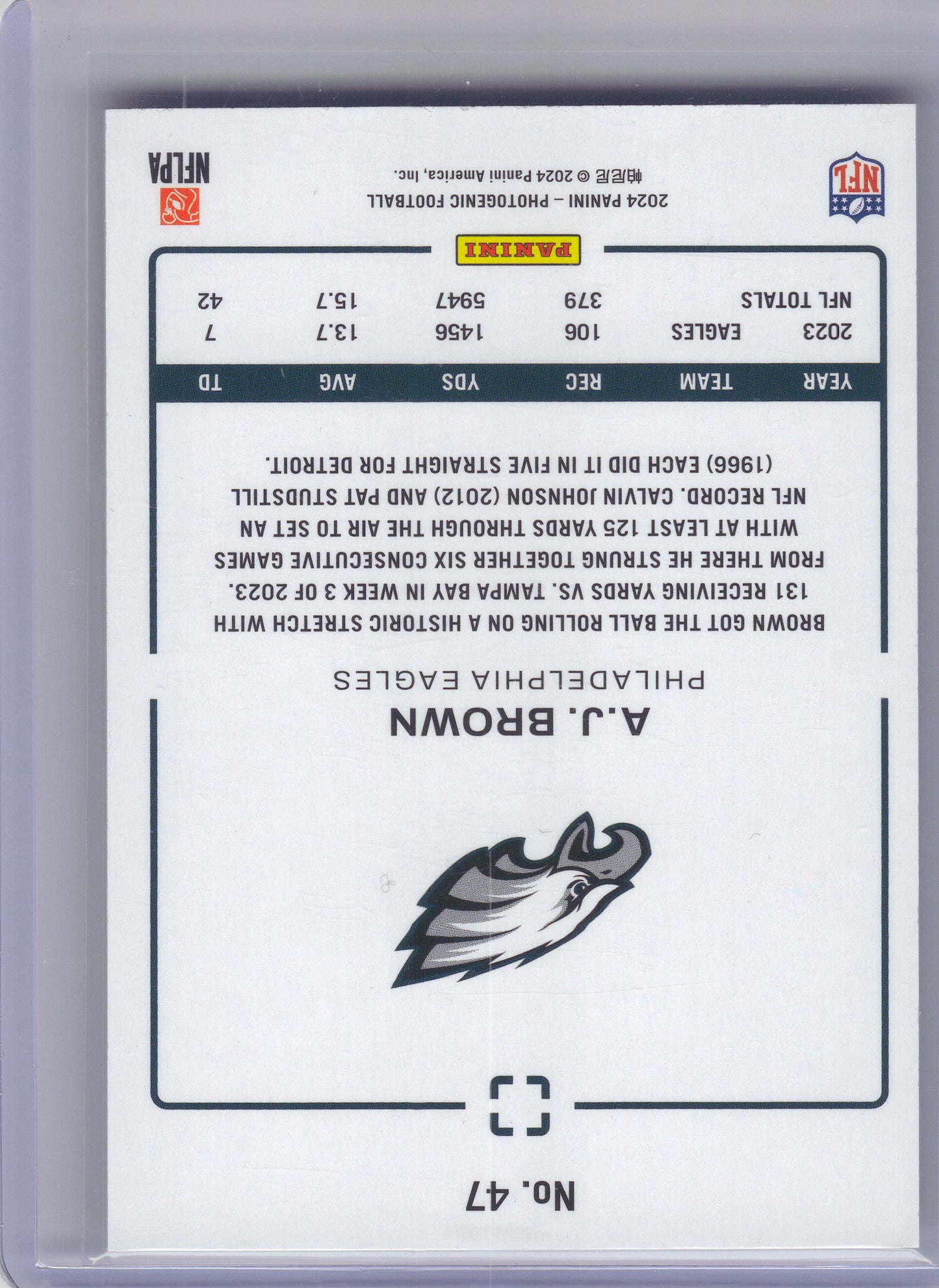 2024 Panini Photogenic #47 A.J. Brown Philadelphia Eagles