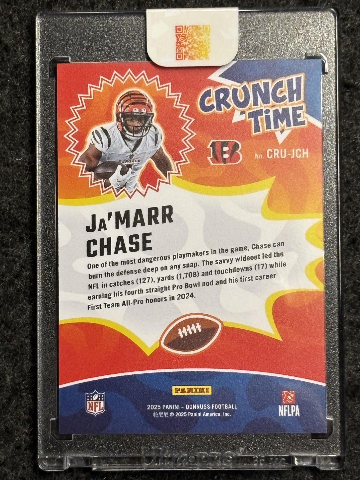 2025 Donruss #CRU-JCH Ja'Marr Chase Crunch Time Gold SSP Cincinnati Bengals SN
