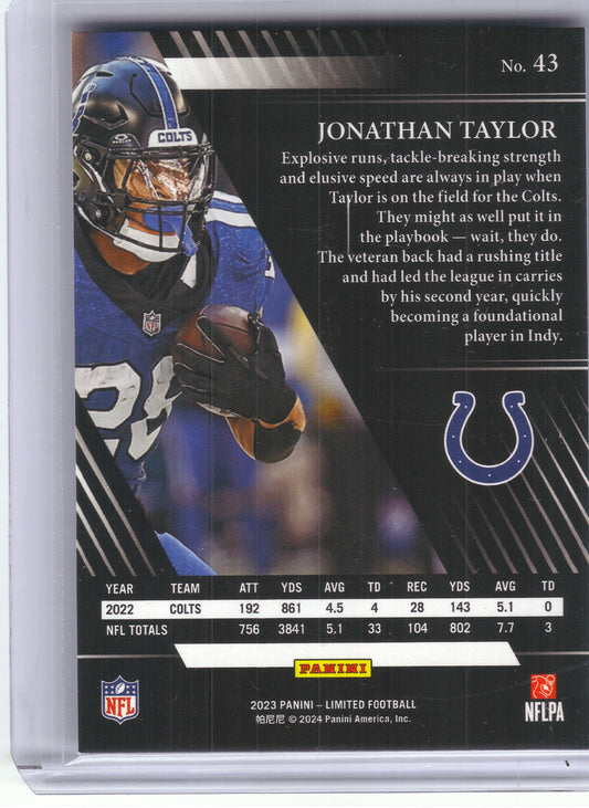 2023 Panini Limited #43 Jonathan Taylor Silver Spotlight #/150 Indianapolis Colts SN