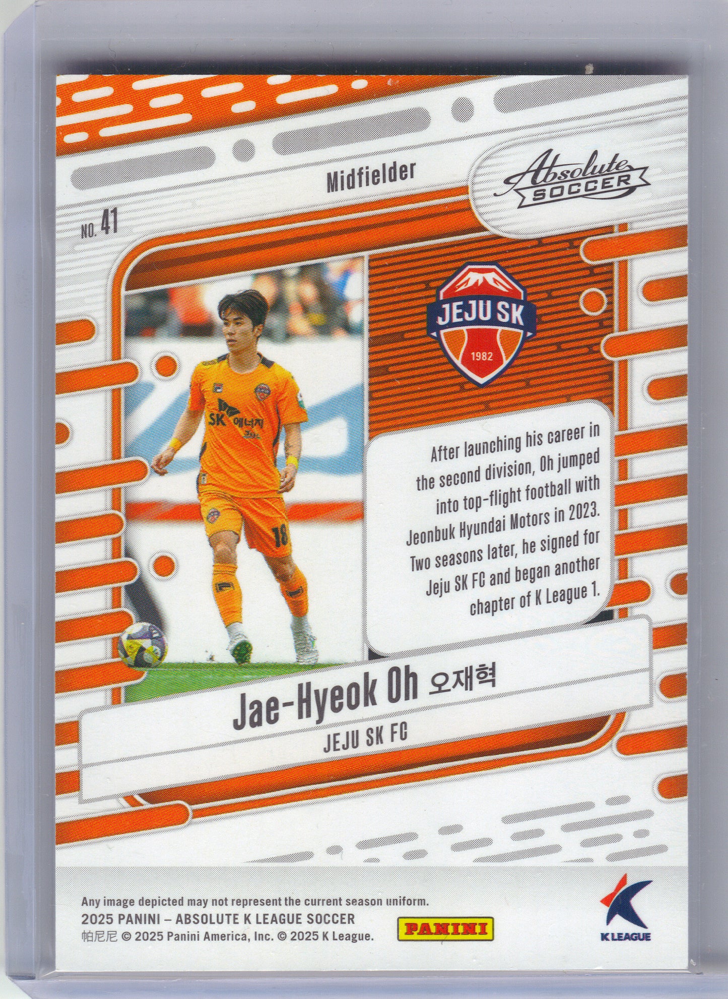 2025 Panini Absolute K League #41 Jae-Hyeok Oh Spectrum Blue #/49 Jeju SK FC SN