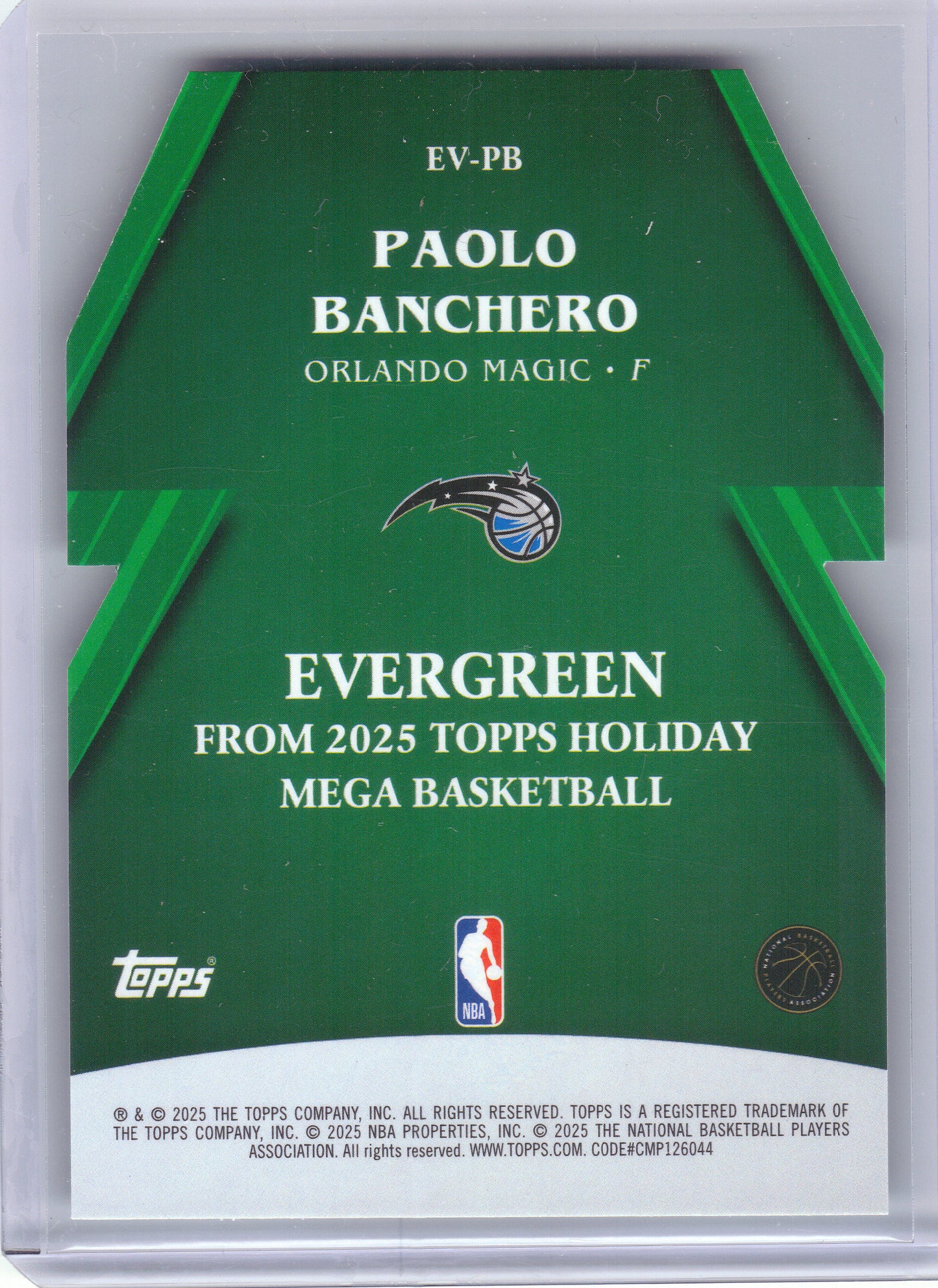 2025-26 Topps Holiday #EV-PB Paolo Banchero Evergreen Orlando Magic