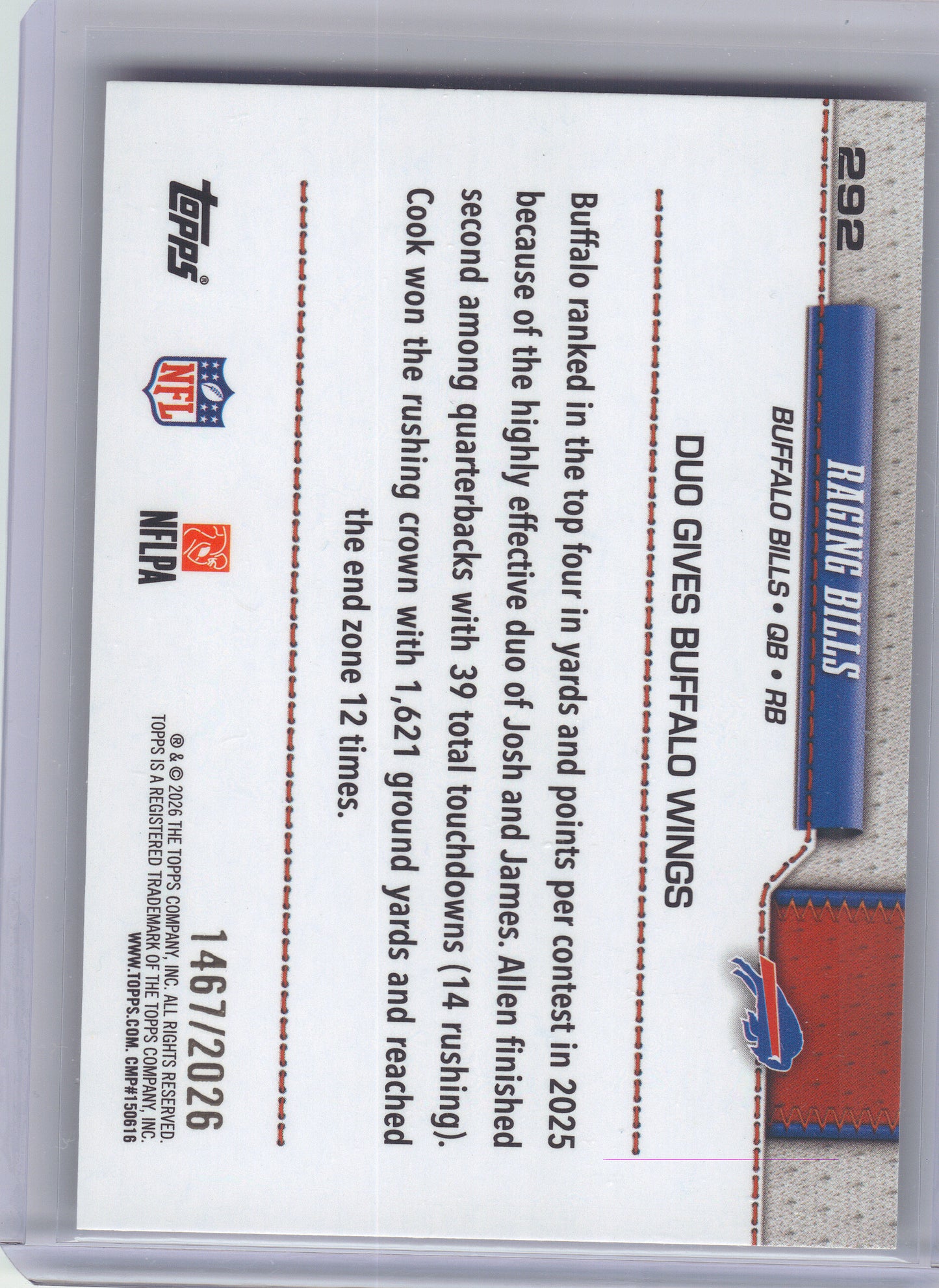 2026 Topps Flagship #292 Raging Bills 1991 Topps Flagship Football Gold /2026 Buffalo Bills