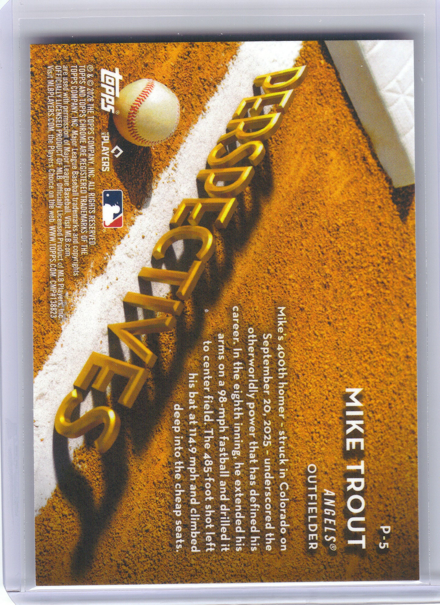 2026 Topps Chrome #P-5 Mike Trout Perspectives Los Angeles Angels