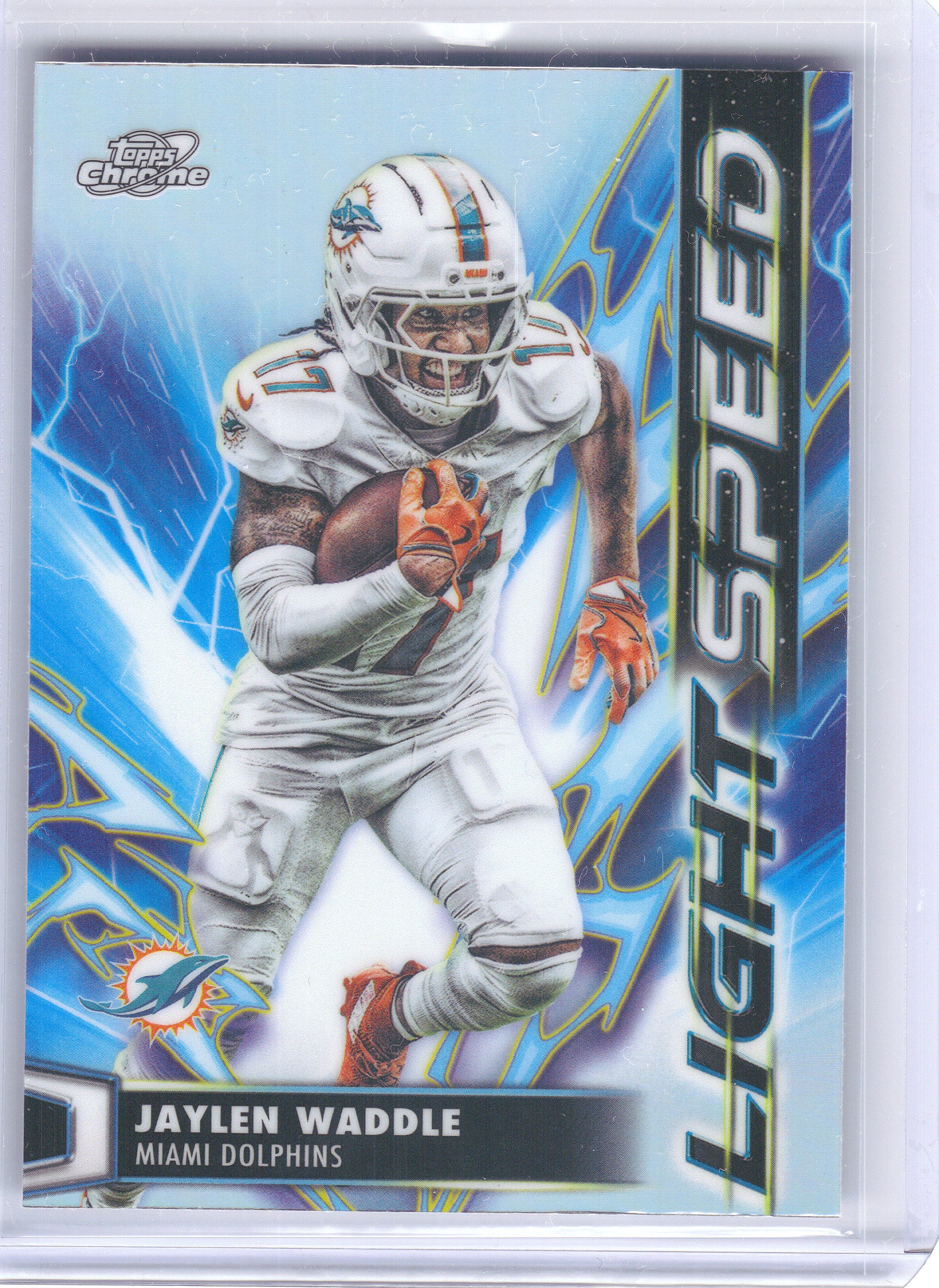 【ラスト1点】ANGEL OF HOPE 2025 純銀プルーフ 2025 Topps Chrome Cosmic #LS-31 Jaylen Waddle Light Speed Miami