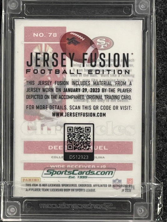 2021 Panini Chronicles #78 Deebo Samuel Jersey Fusion Player Worn