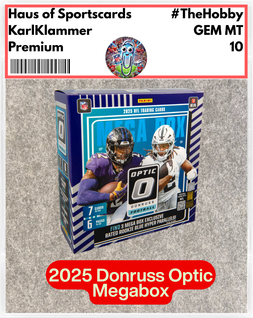 2025 Panini Donruss Optic Football Mega Box | Blue Hyper Parallels | Downtown Chase