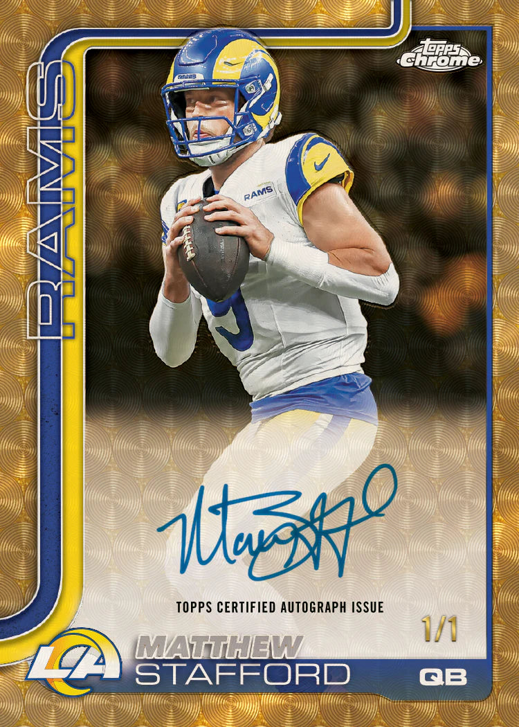 2025 Topps Chrome Football Mega Box | 42 Cards | X-Fractor Hot Pink & Lime Green