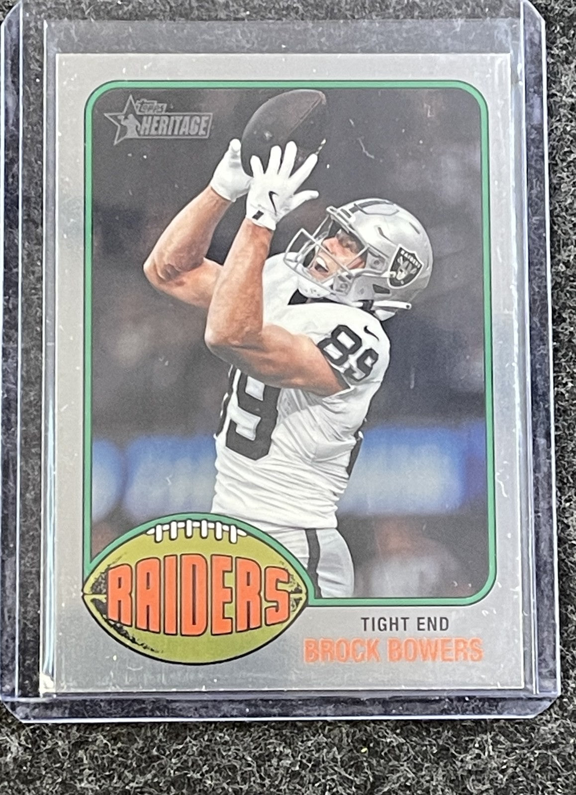 2026 Topps Heritage #25 Brock Bowers Chrome Las Vegas Raiders