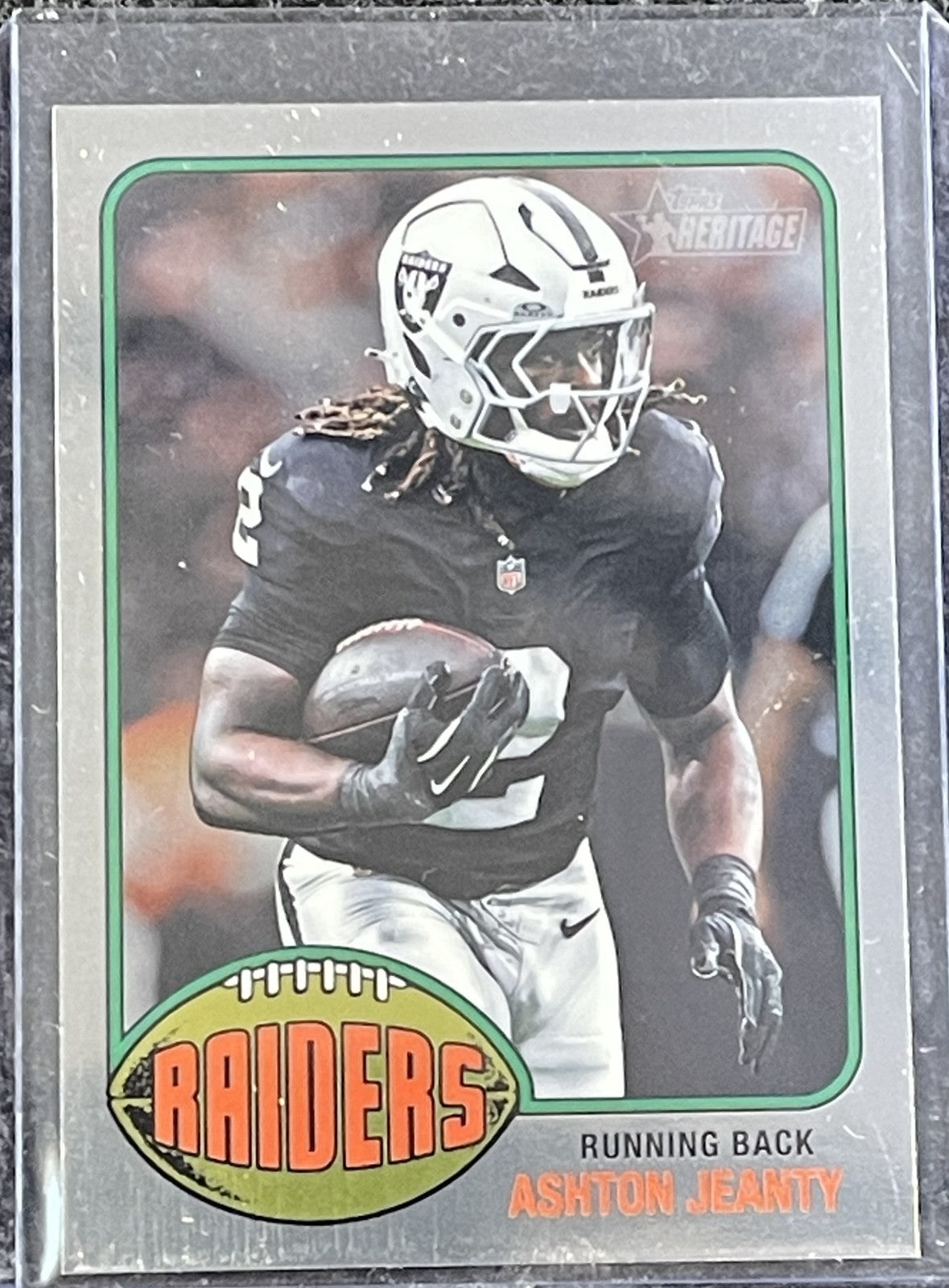 2026 Topps Heritage #47 Ashton Jeanty Chrome Las Vegas Raiders