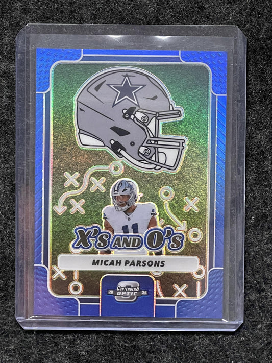 2024 Panini Contenders Optic #XO-MPS Micah Parsons Xs and Os Blue #/99 Cowboys