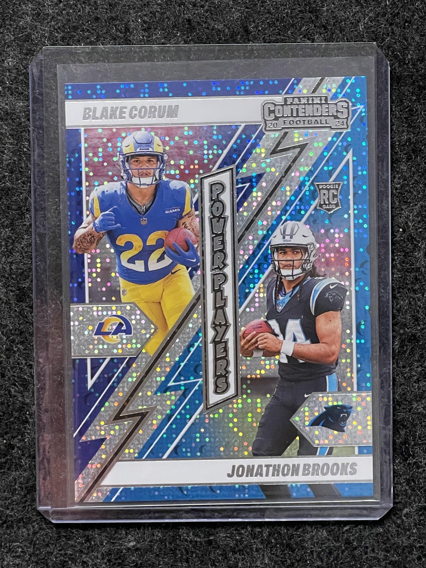 2024 Panini Contenders #25 Blake Corum / Jonathon Brooks Power Players Colts