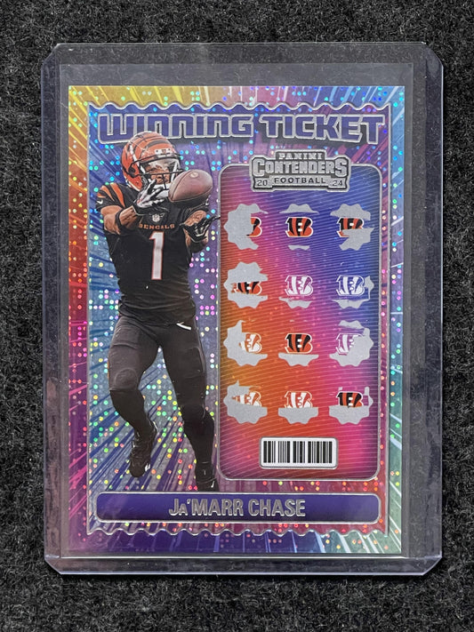 2024 Panini Contenders #12 Ja'Marr Chase Winning Ticket Cincinnati Bengals