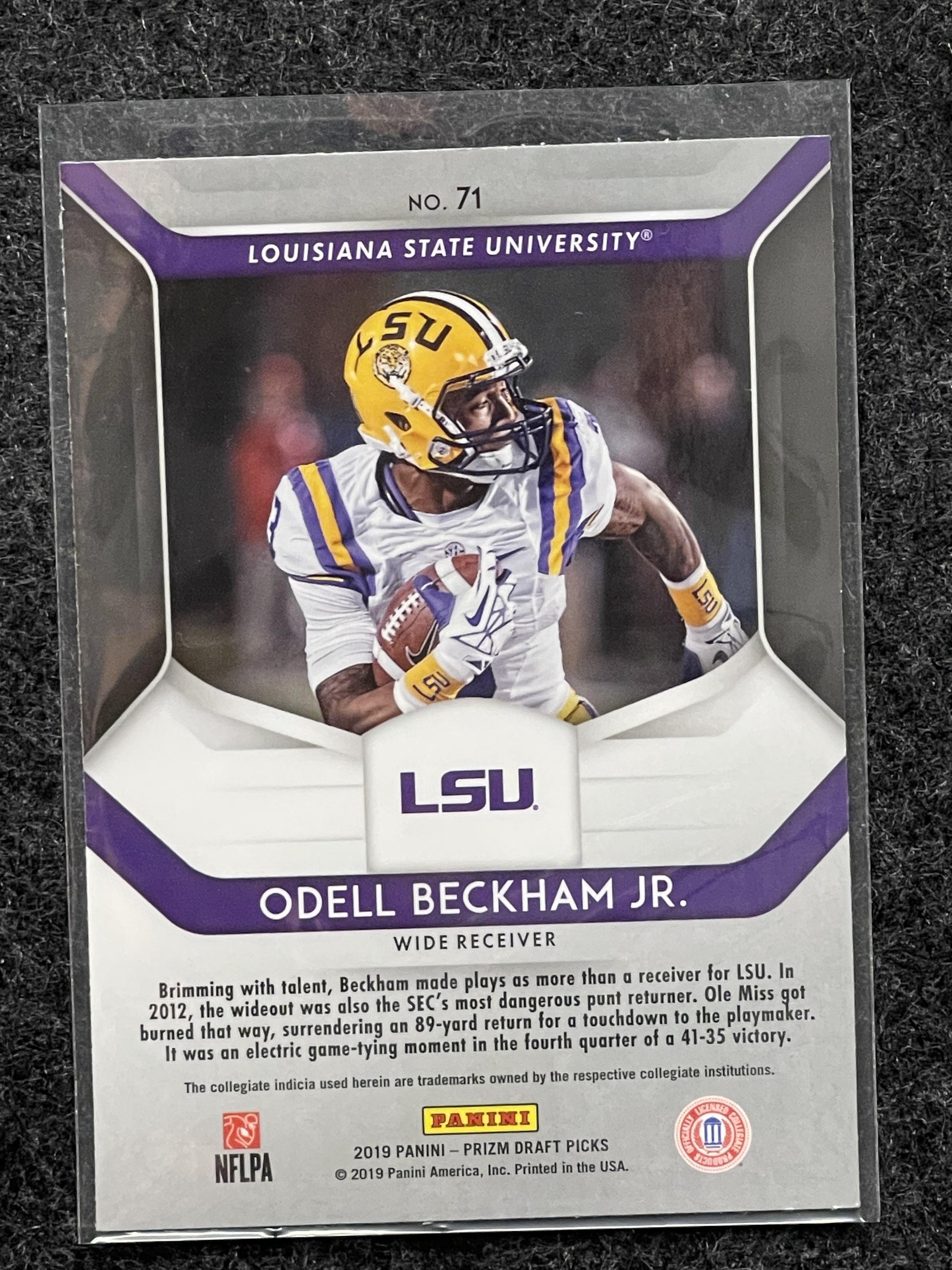 2019 Panini Prizm Draft Picks #71 Odell Beckham Jr. LSU Tigers