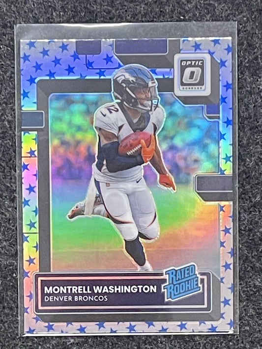 2022 Donruss Optic #295 Montrell Washington Stars Denver Broncos RC