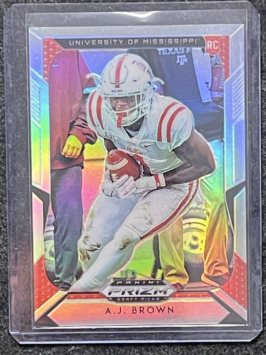 2019 Panini Prizm Draft Picks #105 A.J. Brown Prizms Silver Ole Miss Rebels