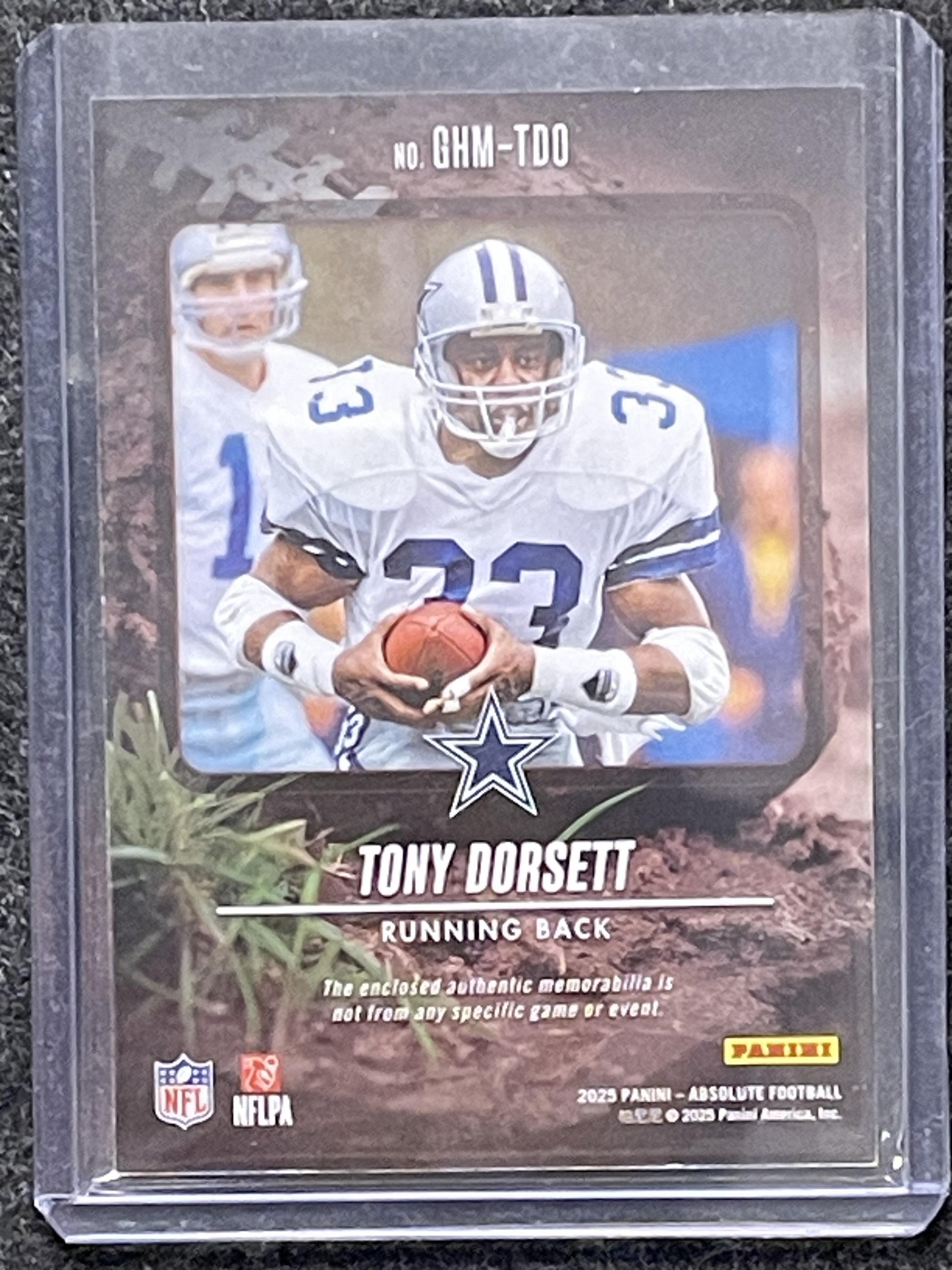 2025 Panini Absolute #GHM-TDO Tony Dorsett Ground Hoggs #/115 Dallas Cowboys