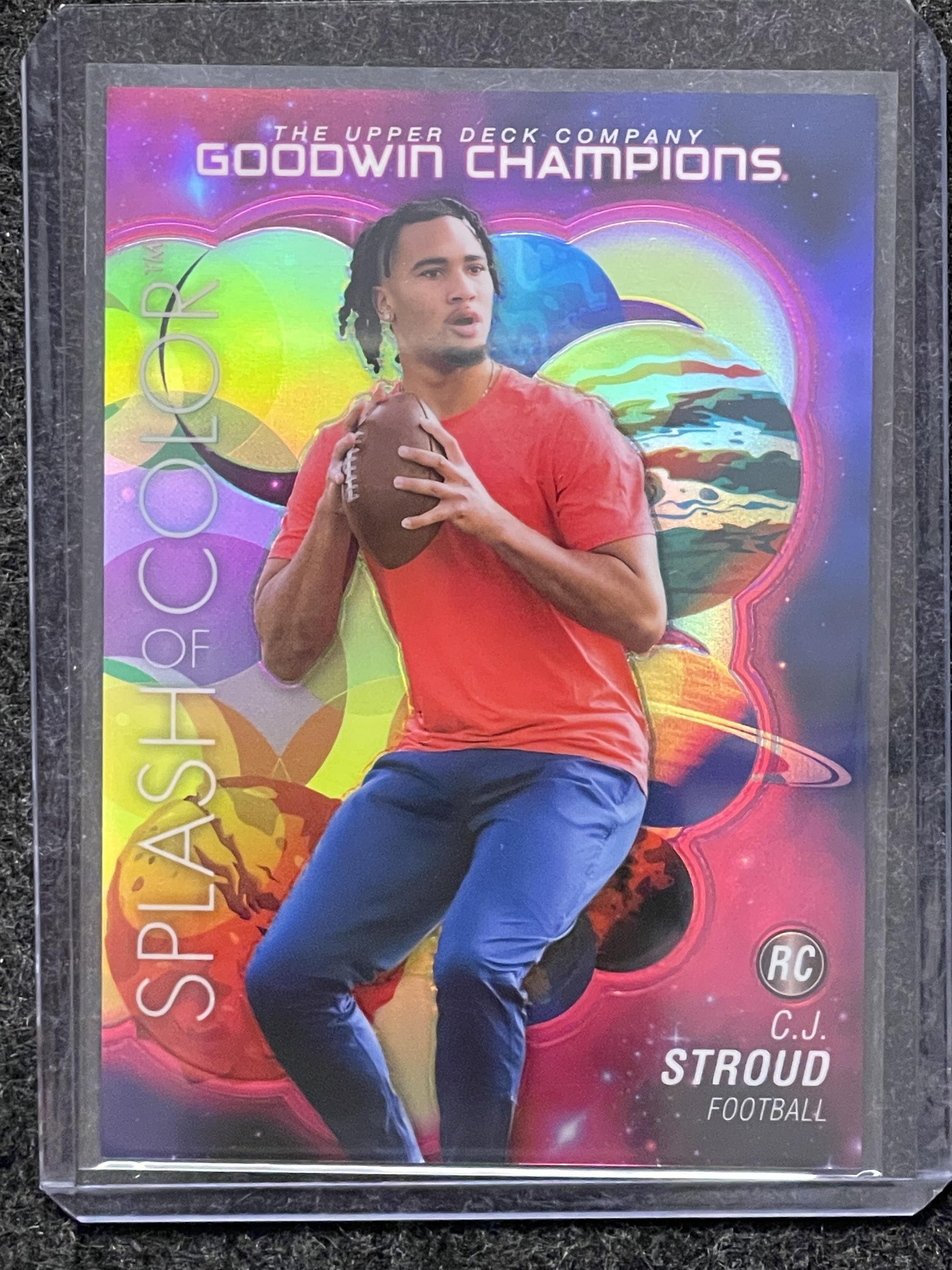 2023 Goodwin Champions #SCP-83 C.J. Stroud Splash of Color Platinum Cosmic #/199