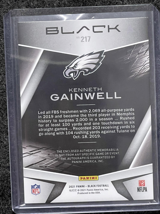 2021 Panini Black #217 Kenneth Gainwell Silver #/99 Philadelphia Eagles