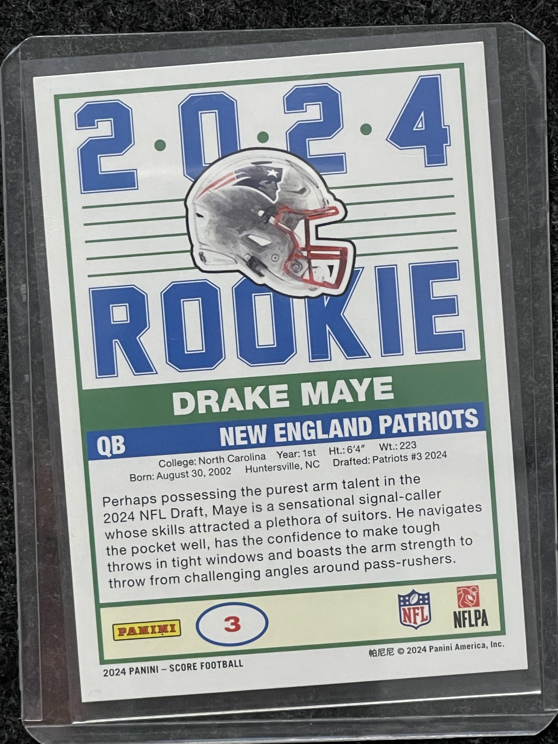 2024 Score #3 Drake Maye 35th Anniversary Rookies New England Patriots