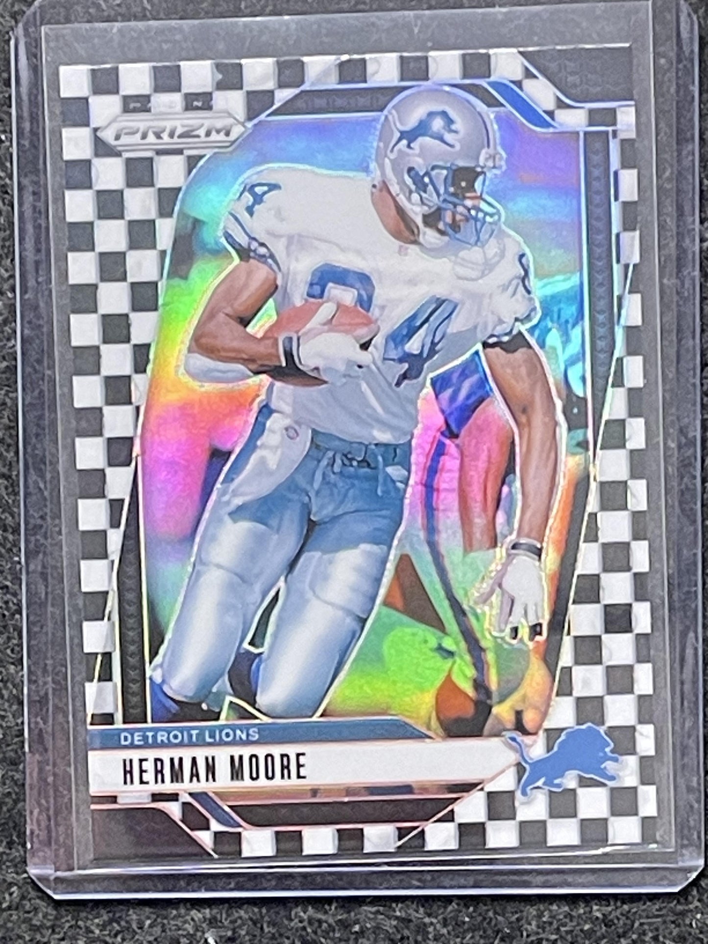 2024 Panini Prizm #100 Herman Moore Black and White Checker Detroit Lions